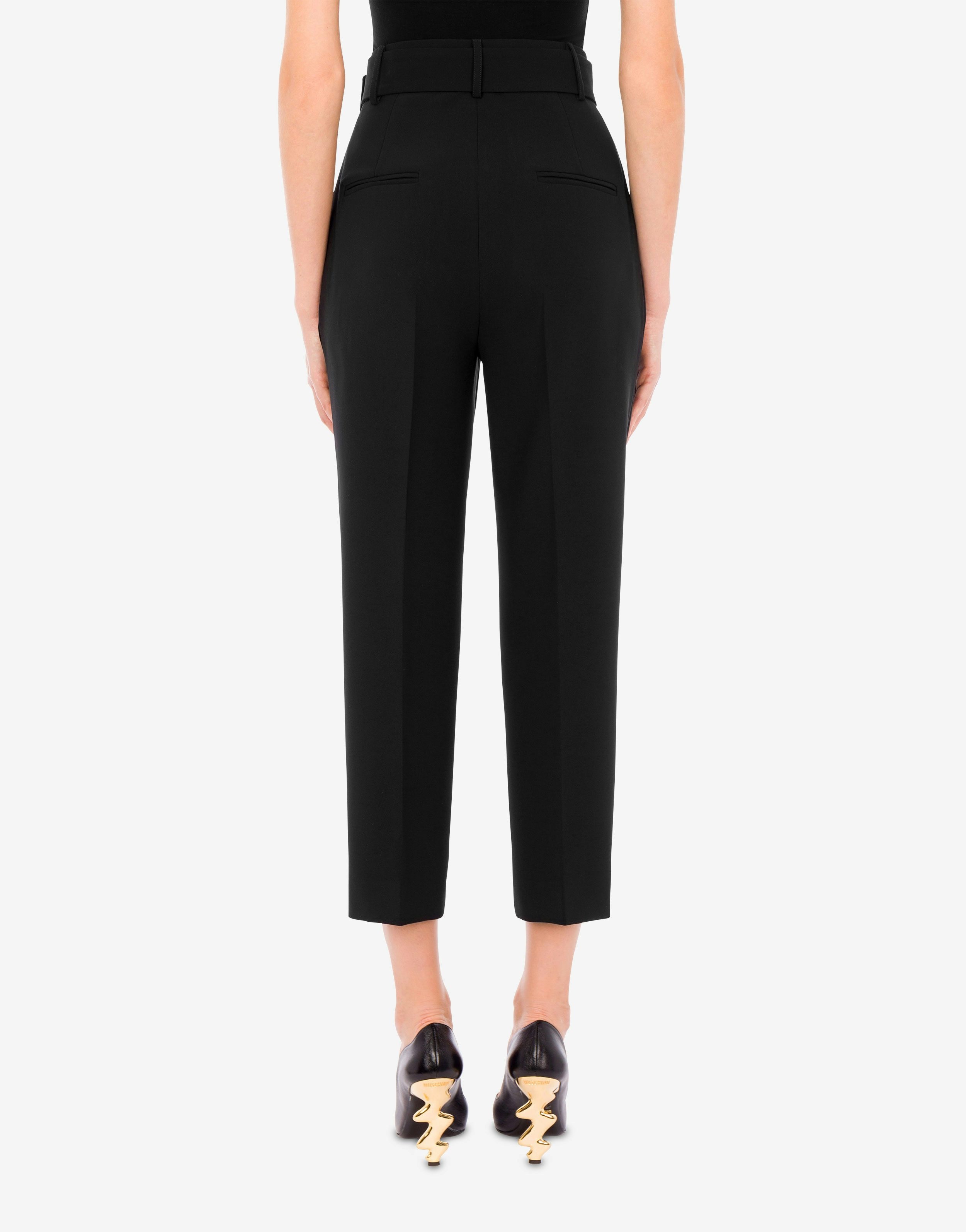 MORPHED BUCKLE STRETCH CRÊPE TROUSERS - 3