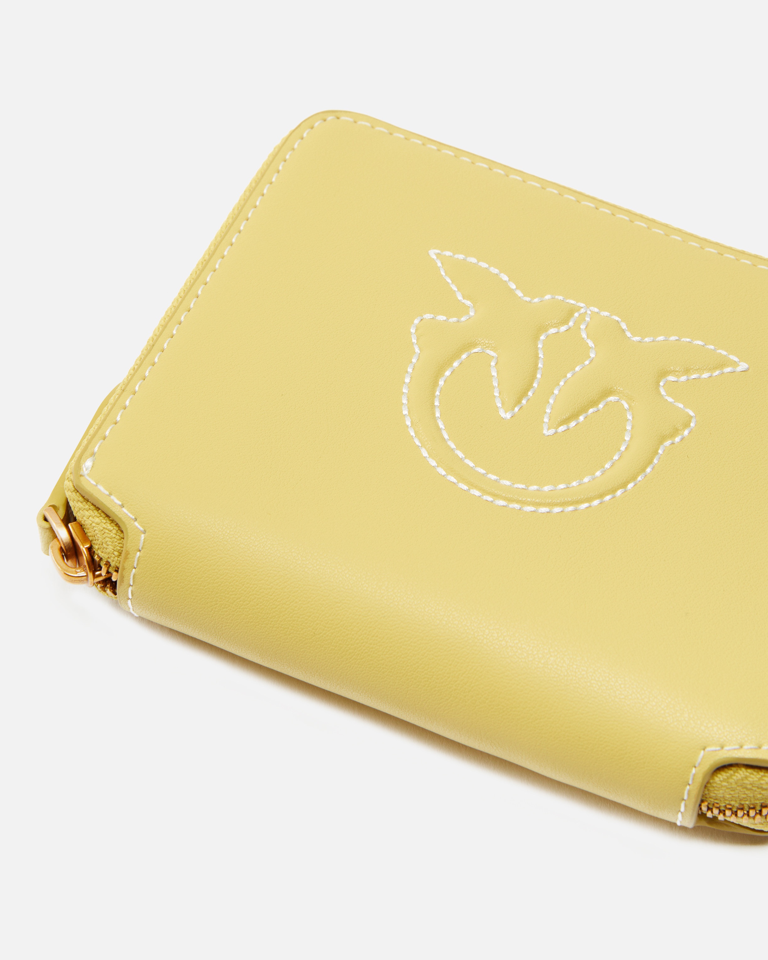 SMALL SQUARE LEATHER WALLET WITH RAISED LOGO - 4
