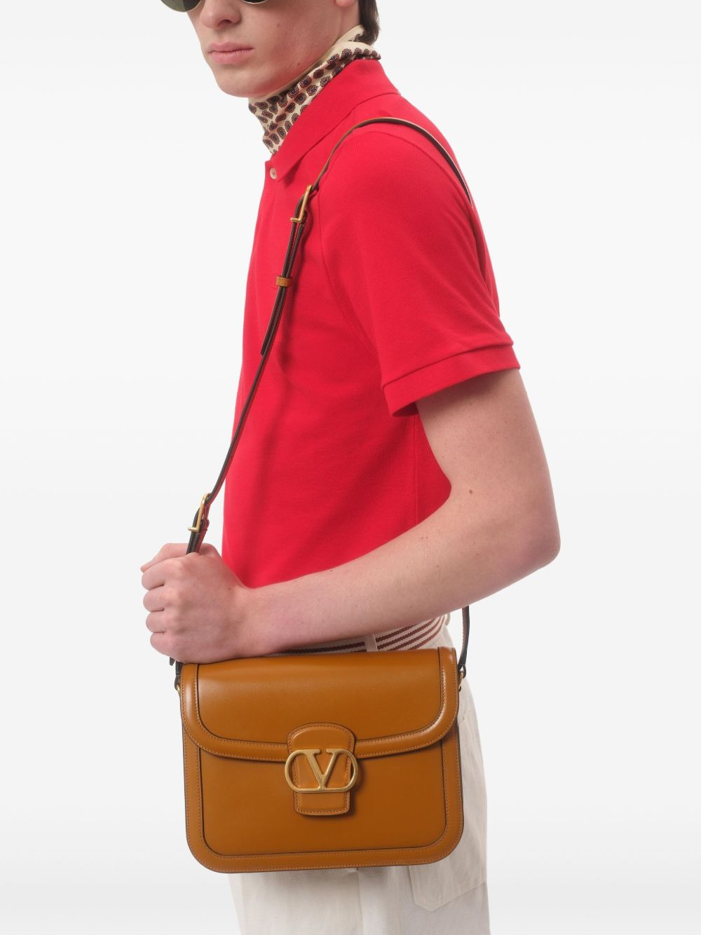 VLogo-embroidered polo shirt - 6