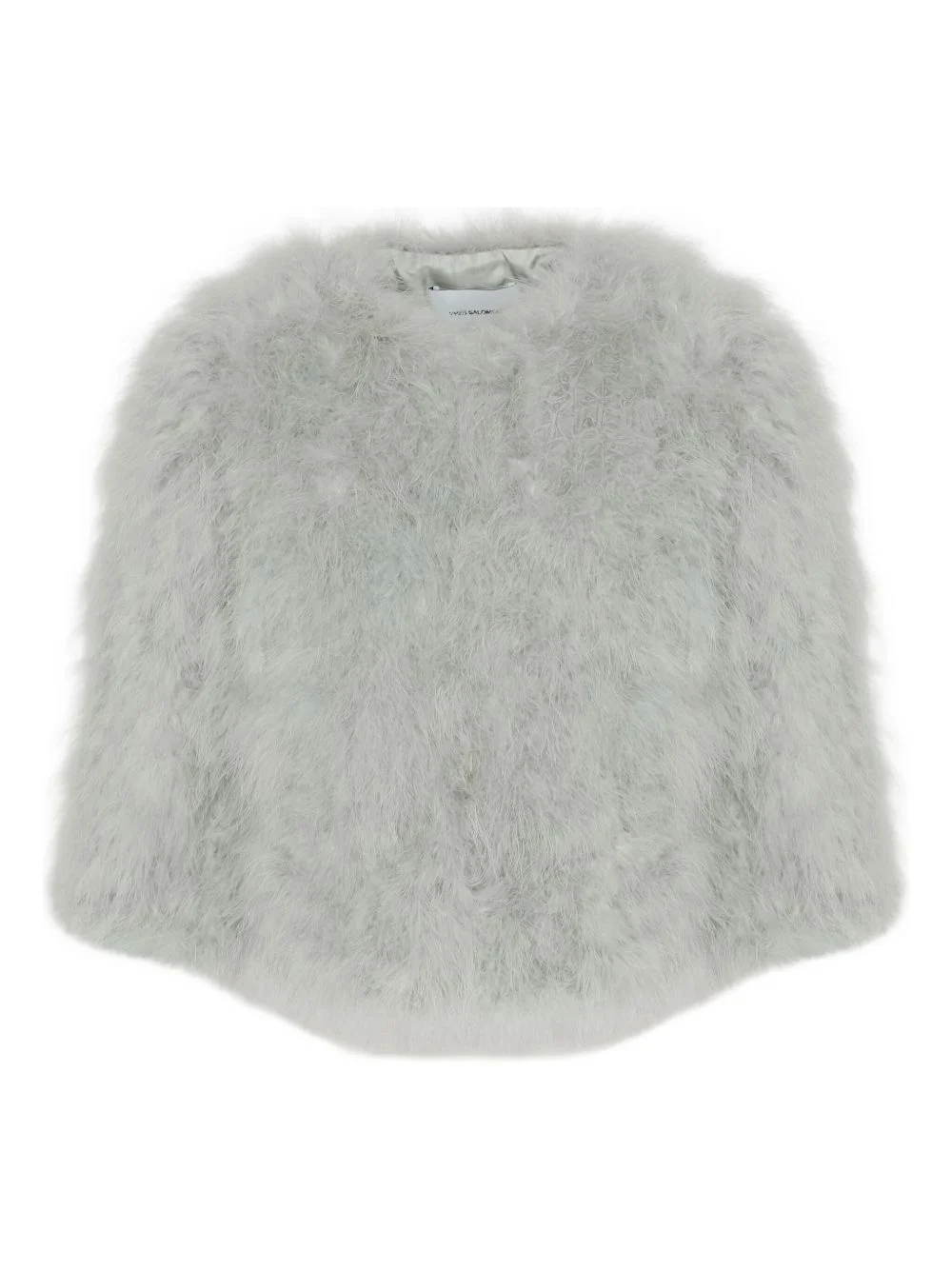 turkey-feather cropped jacket - 1