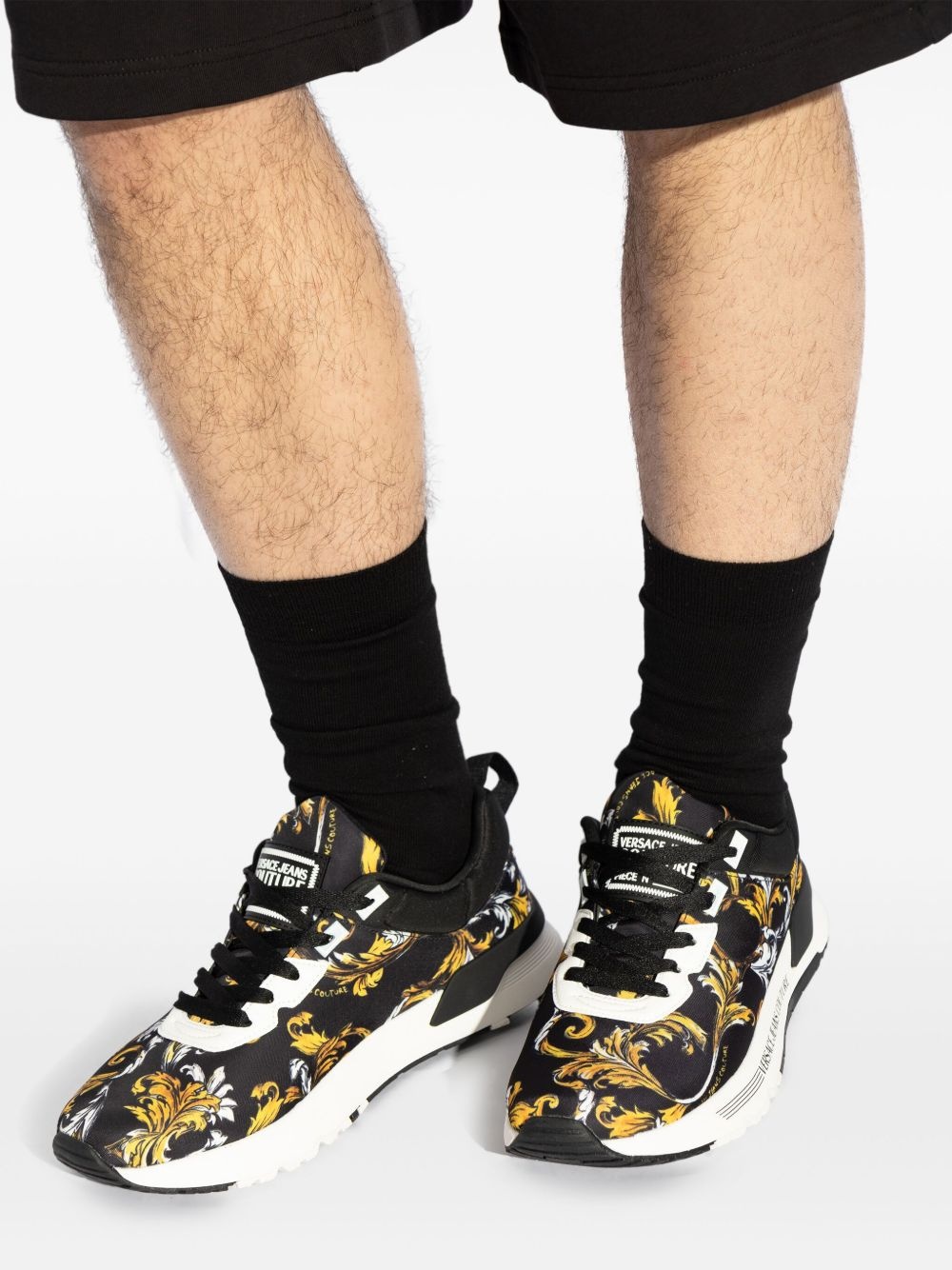 Barocco-print sneakers - 6