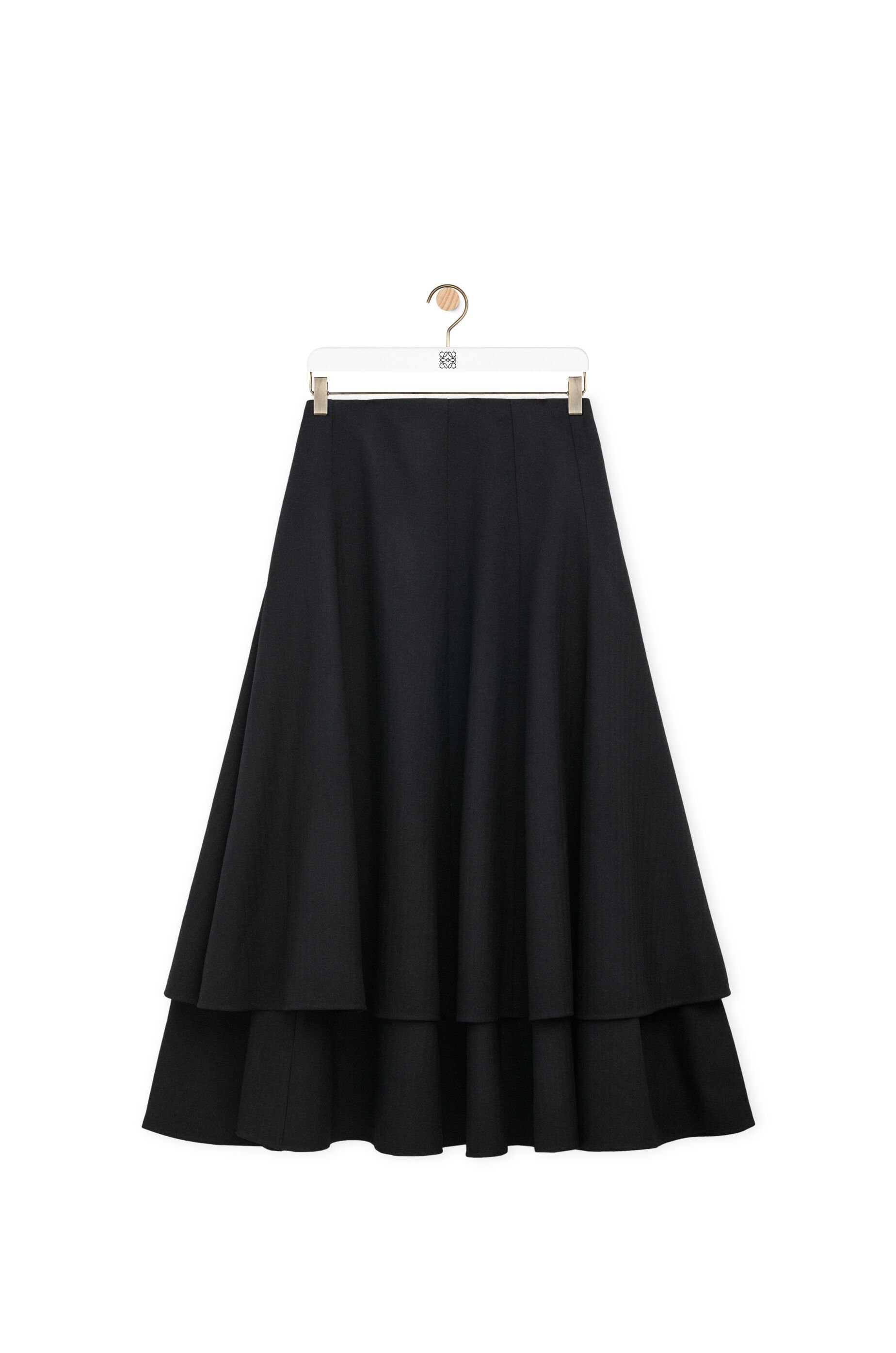 Double layer skirt in wool - 1