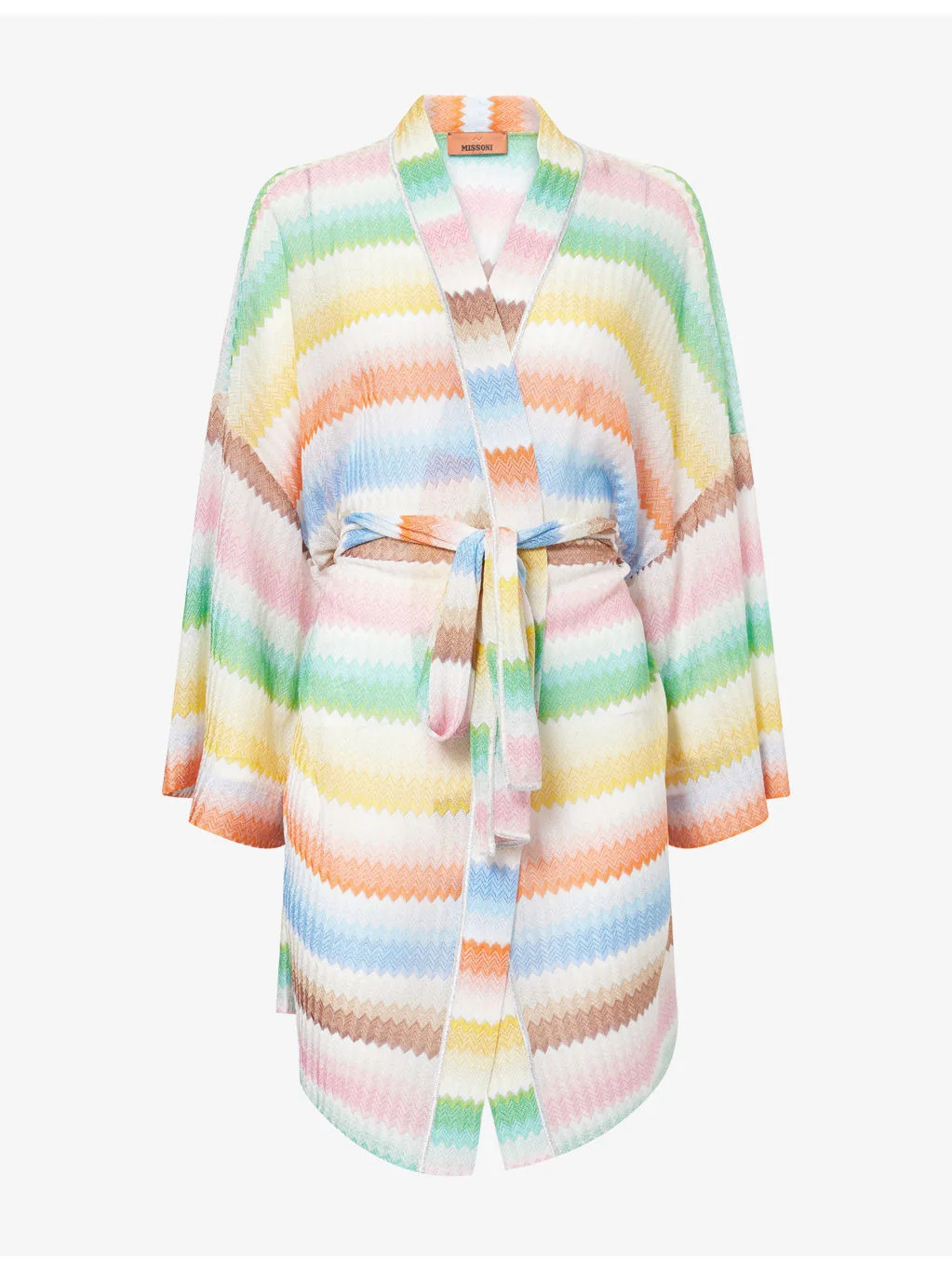 Wrap-Over Kimono Knitted Cover-Up - 1