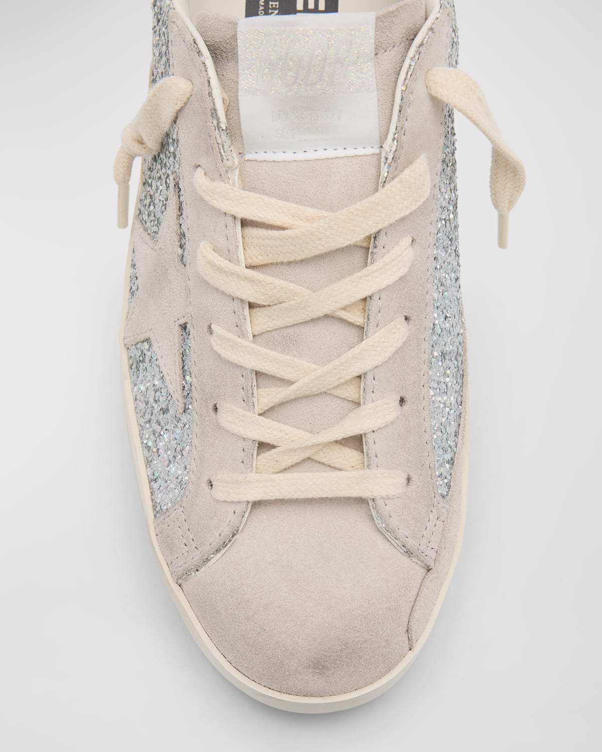 Super Star Glitter Leather Low-Top Sneakers - 6