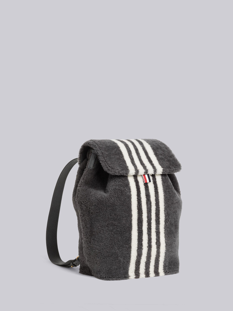 Curly Merino Shearling 4-Bar Flap Backpack 3