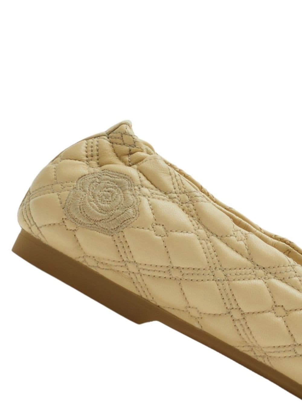 quilted leather ballerina shoes - 2