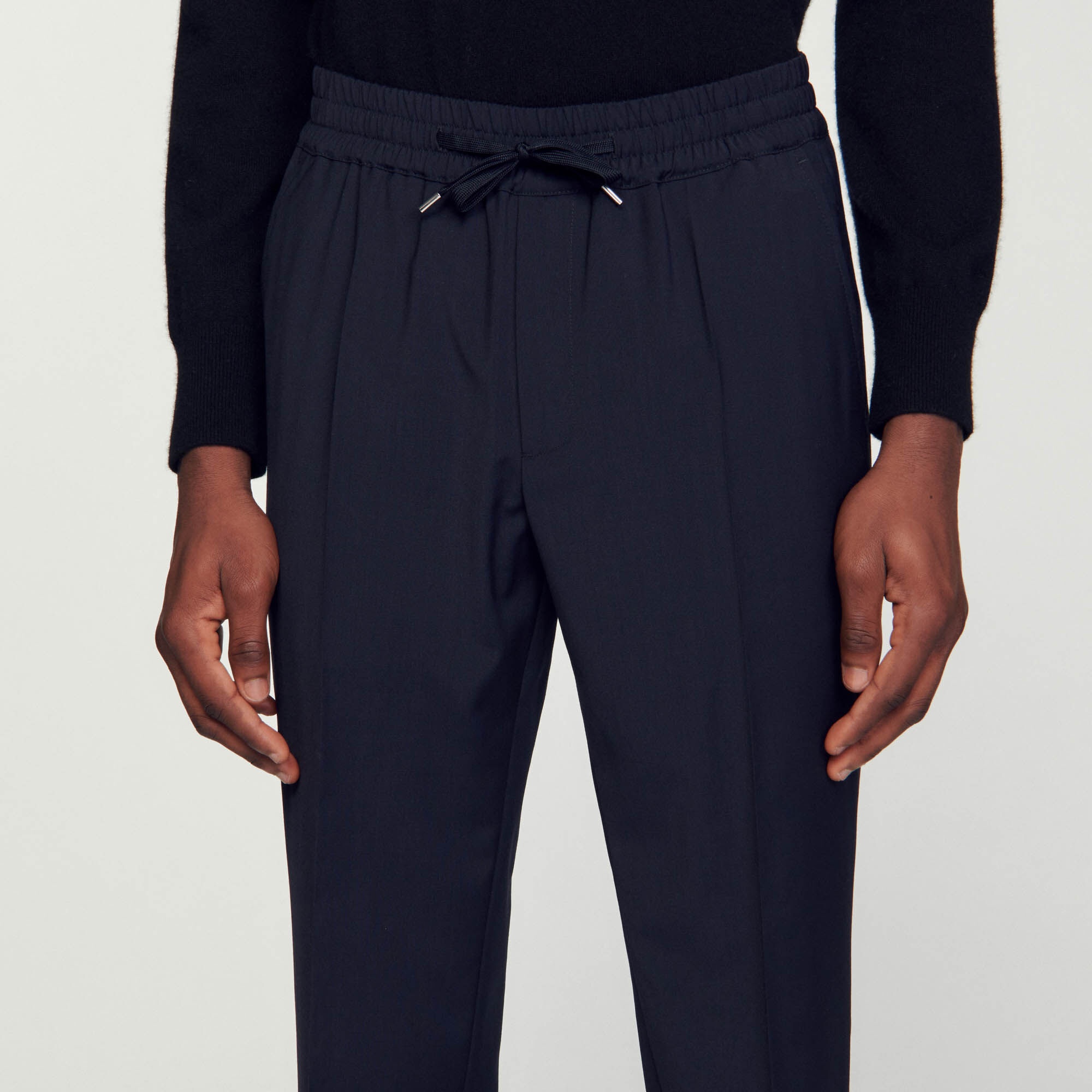 ELASTICATED STRAIGHT-LEG PANTS - 4
