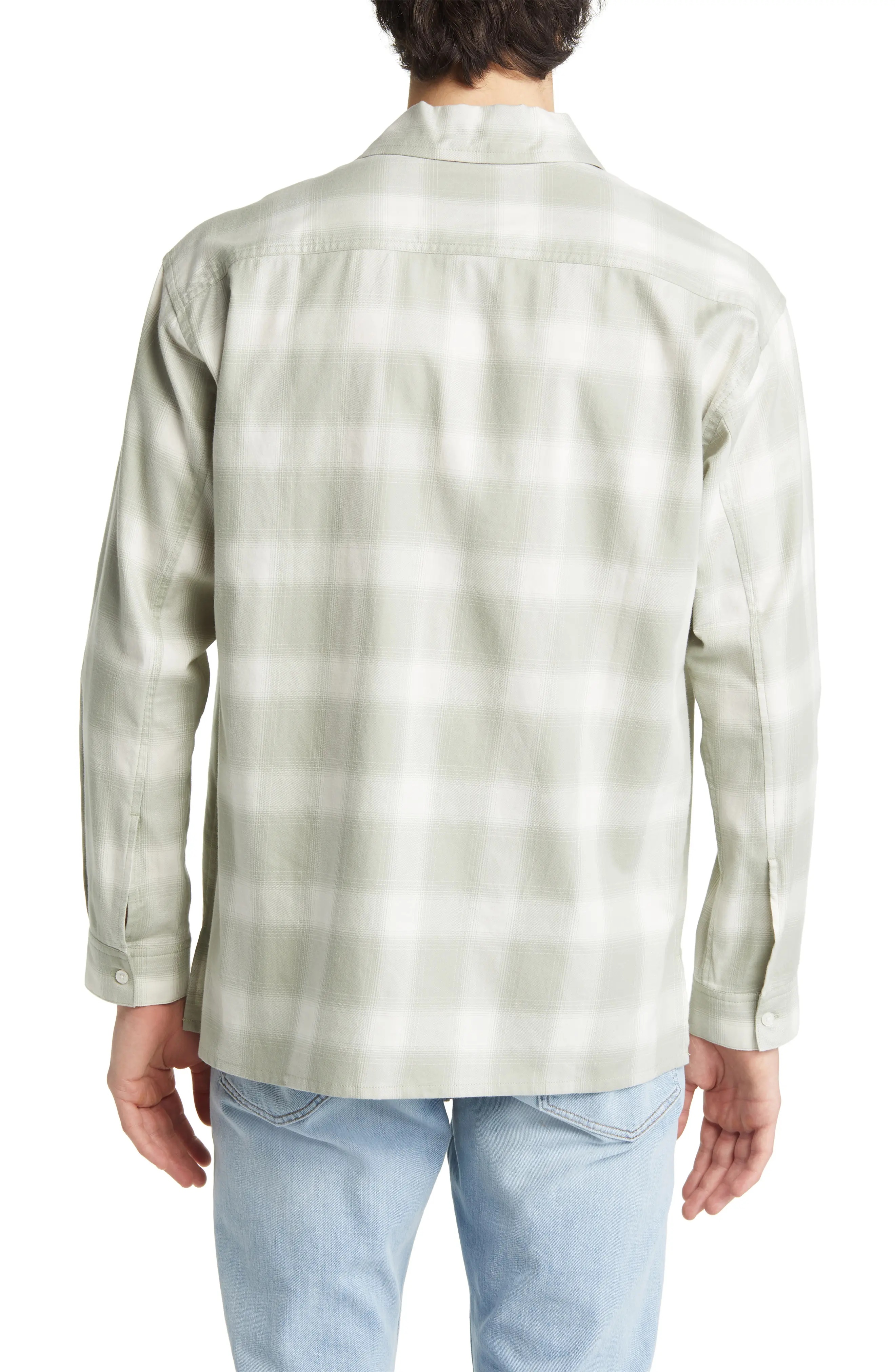 Plaid Lightweight Button-Up Shirt - 3