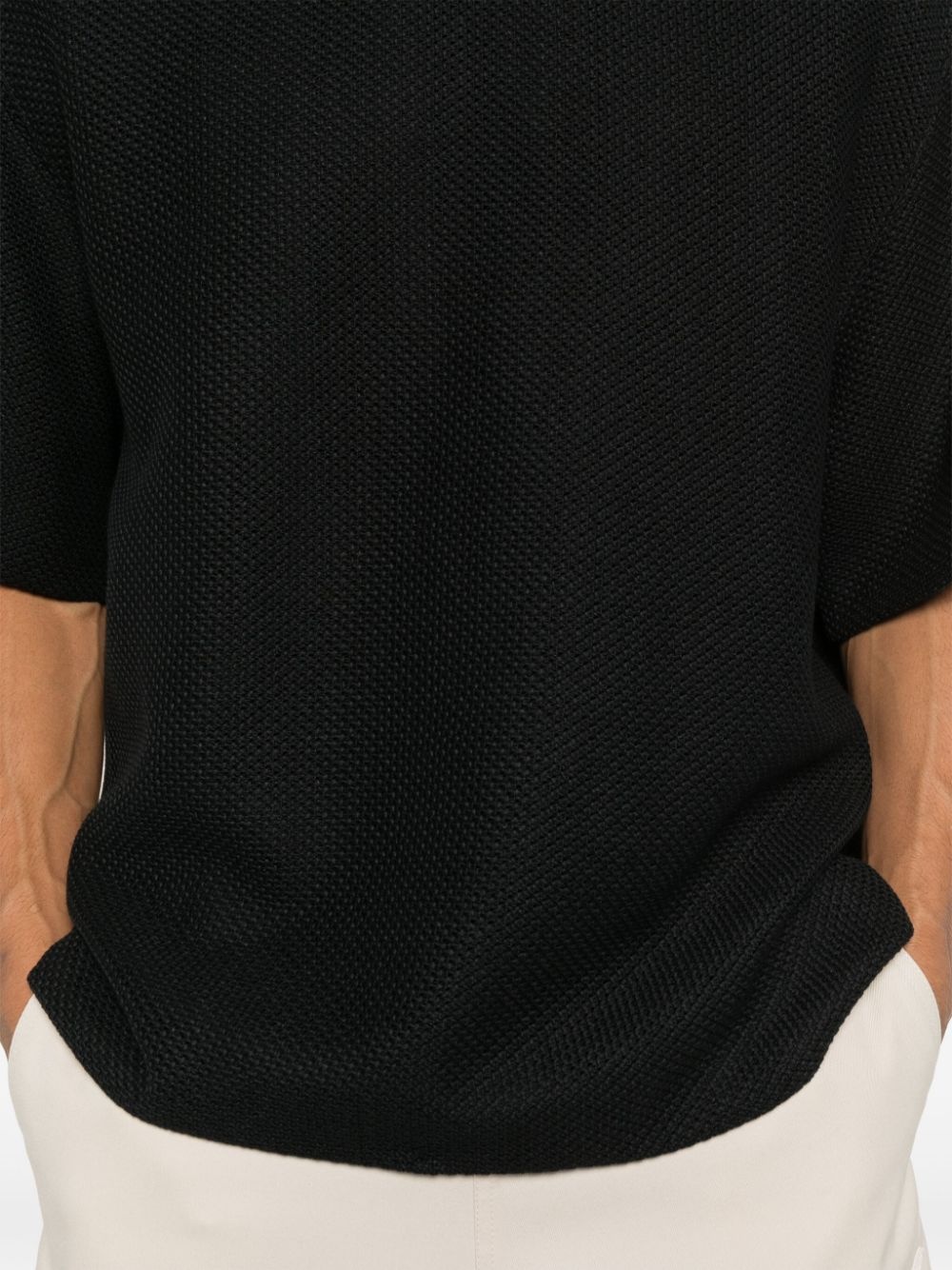 textured T-shirt - 4