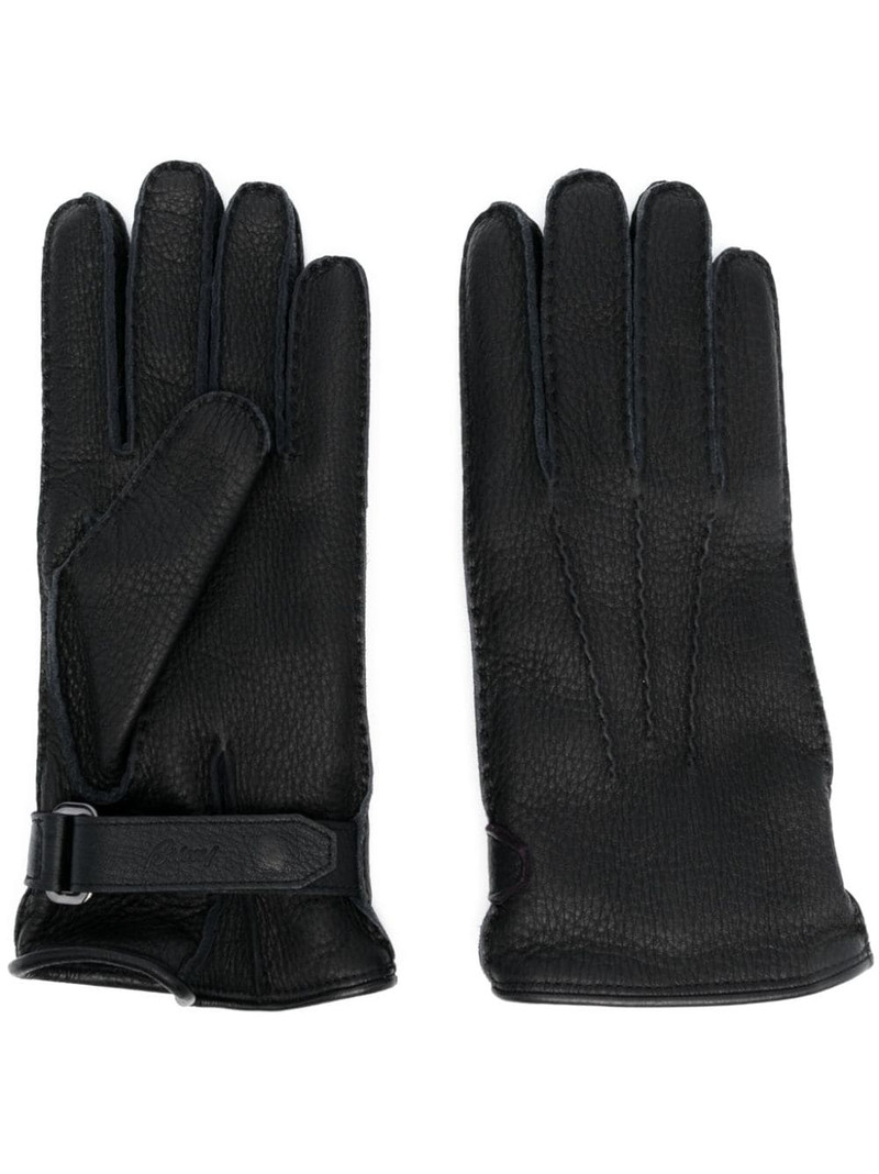 touch-strap leather gloves 1