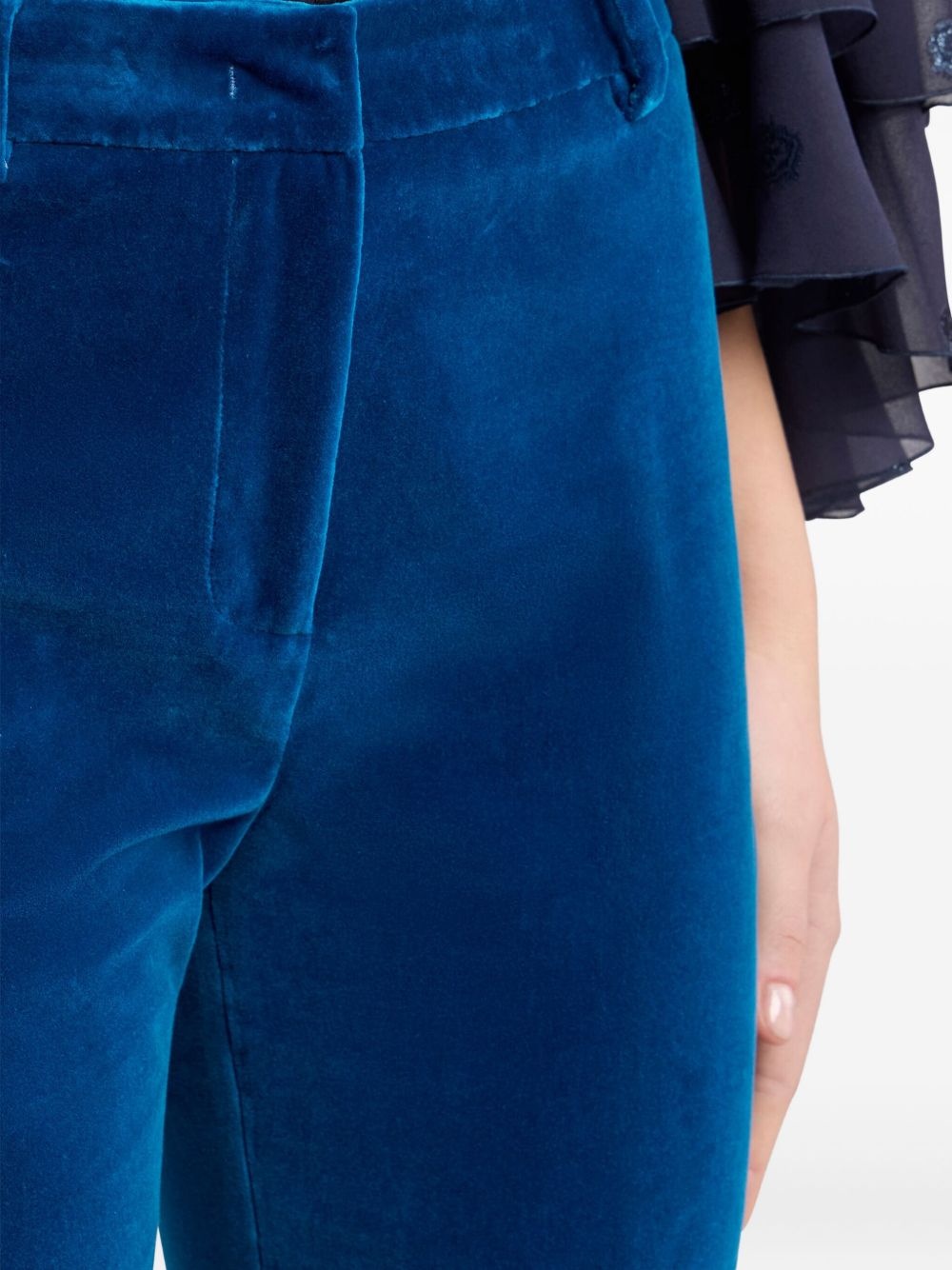 velvet flared trousers - 5