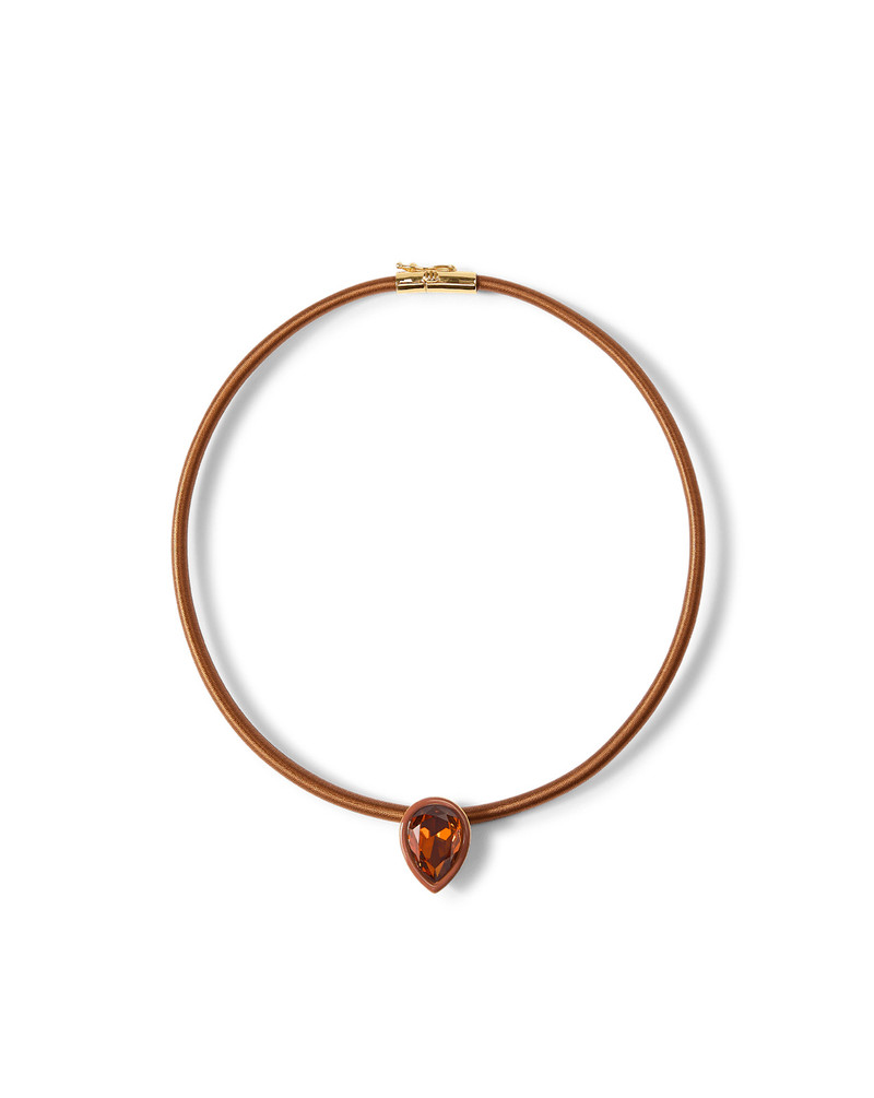 BROWN CORD PENDANT NECKLACE 5