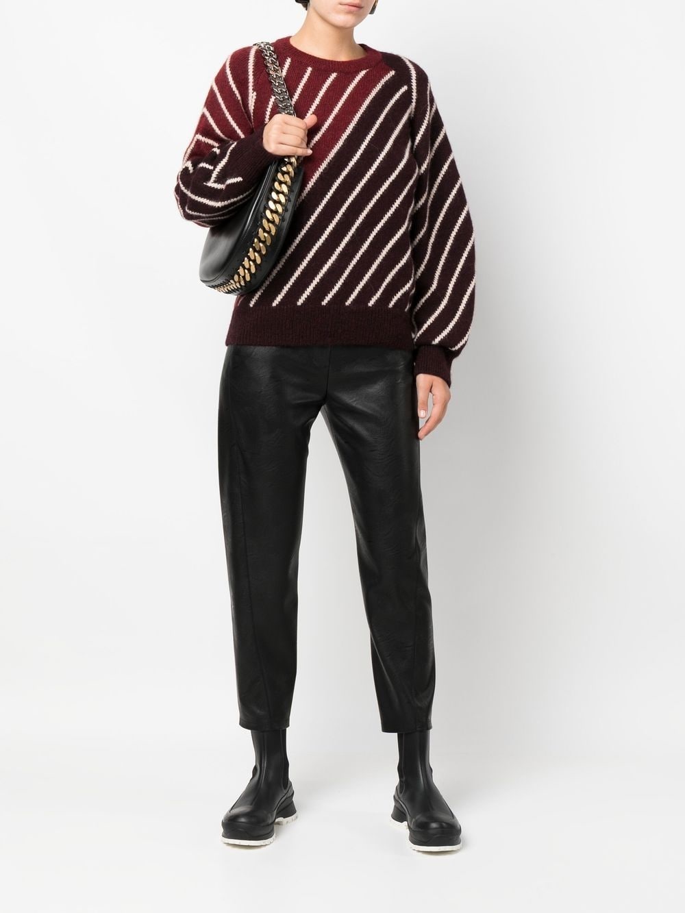 diagonal-stripe jumper - 2