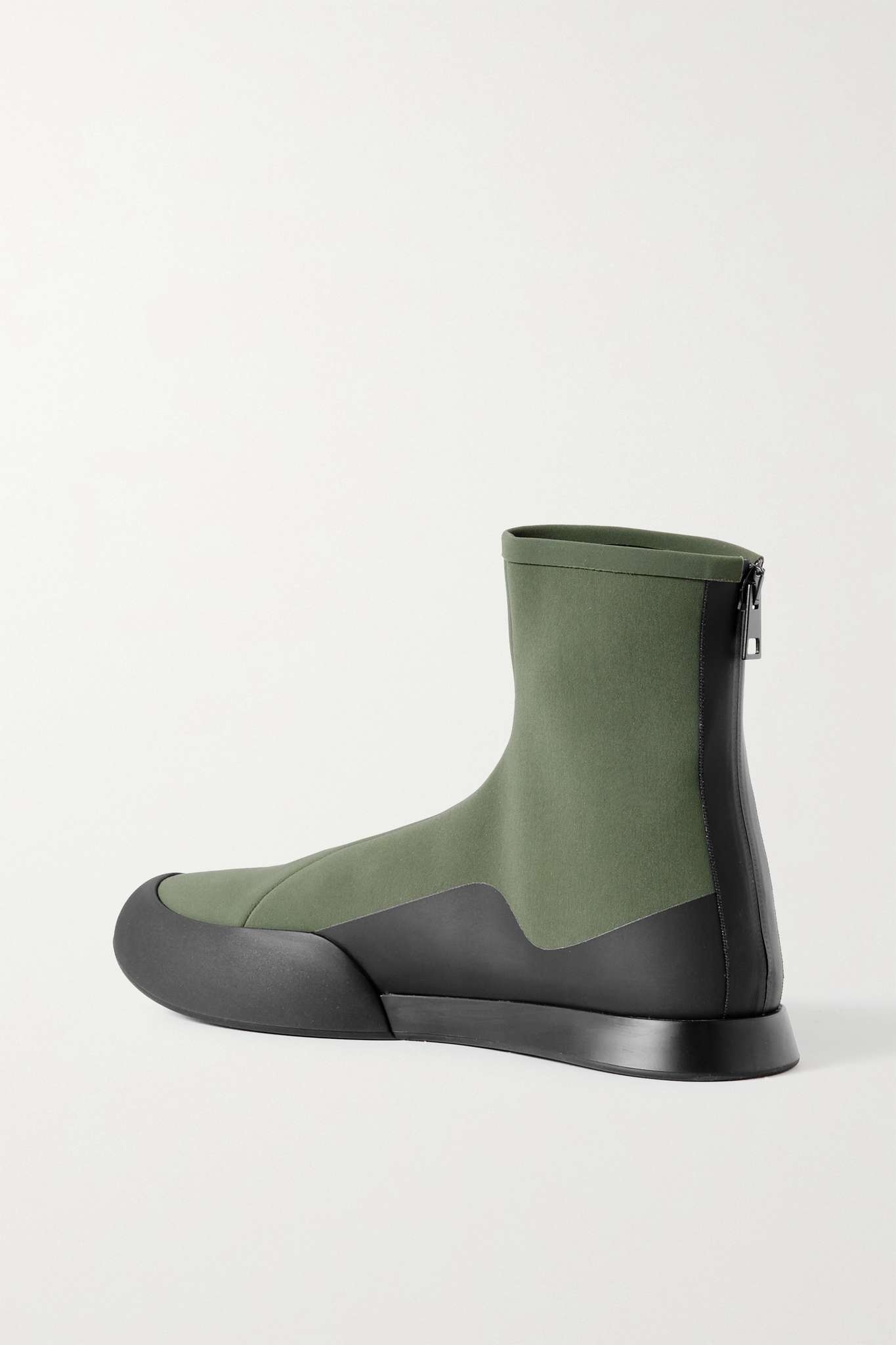 Rubber-trimmed scuba ankle boot - 3