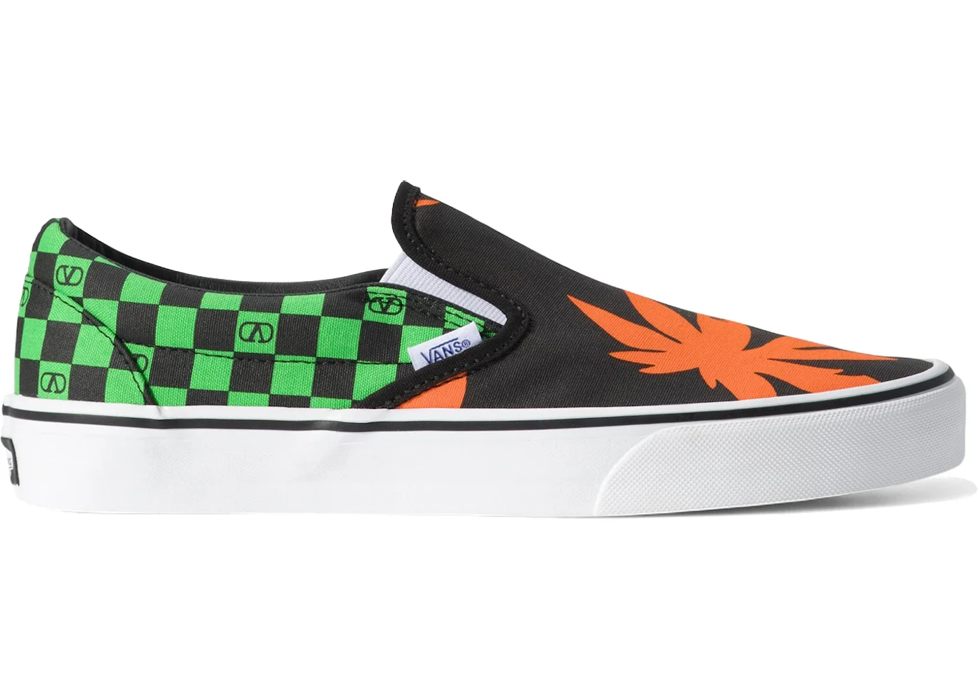 Vans Classic Slip-On Valentino Garavani Checkerboard Tropical Leaves - 1