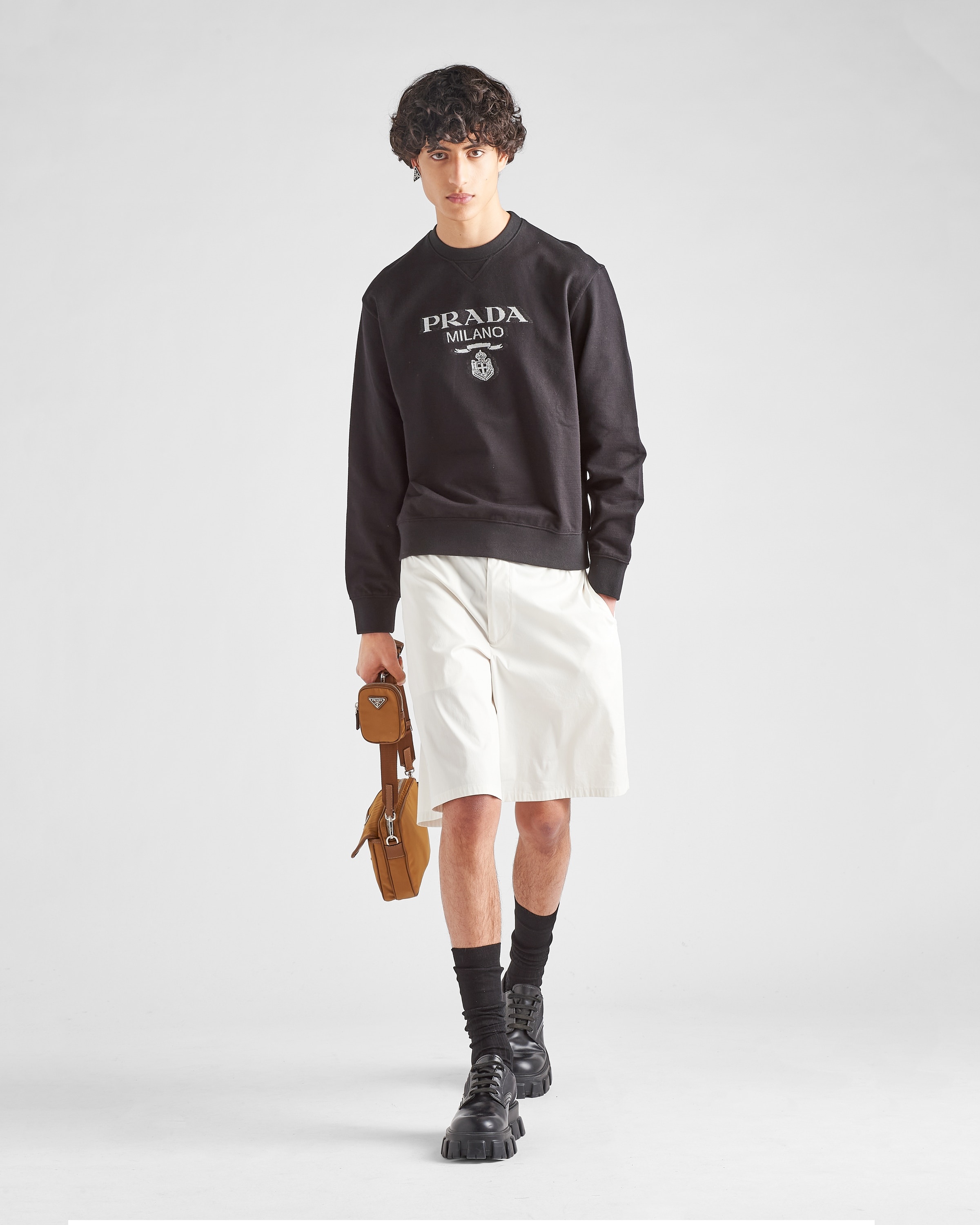 Oversized cotton jersey logo sweatshirt - 2
