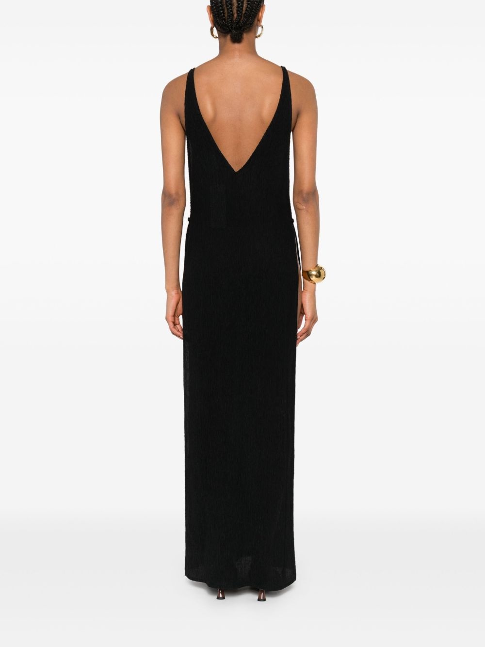 V-neck maxi dress - 4