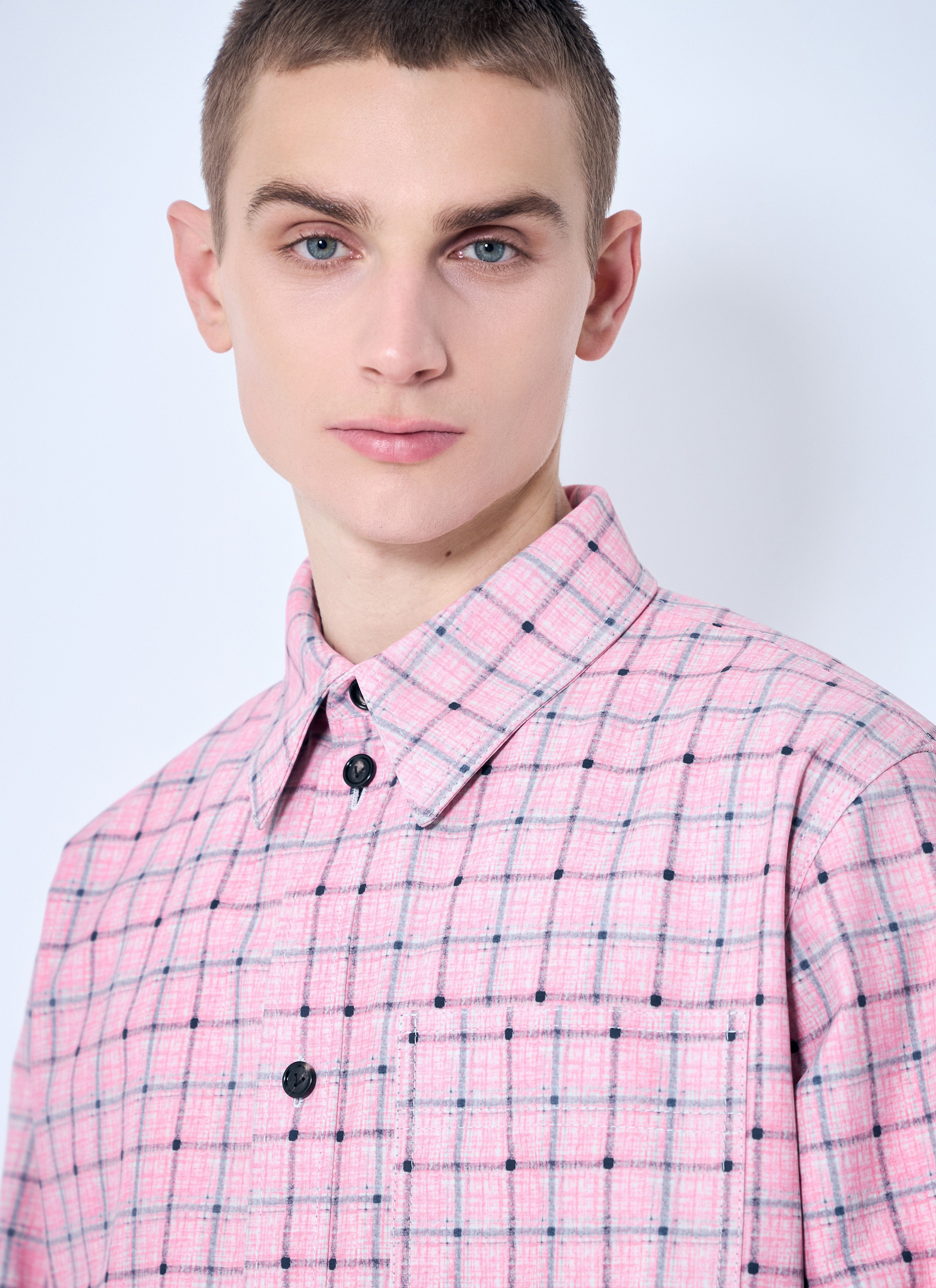Bottega Veneta Men Printed Leather Shirt - 5