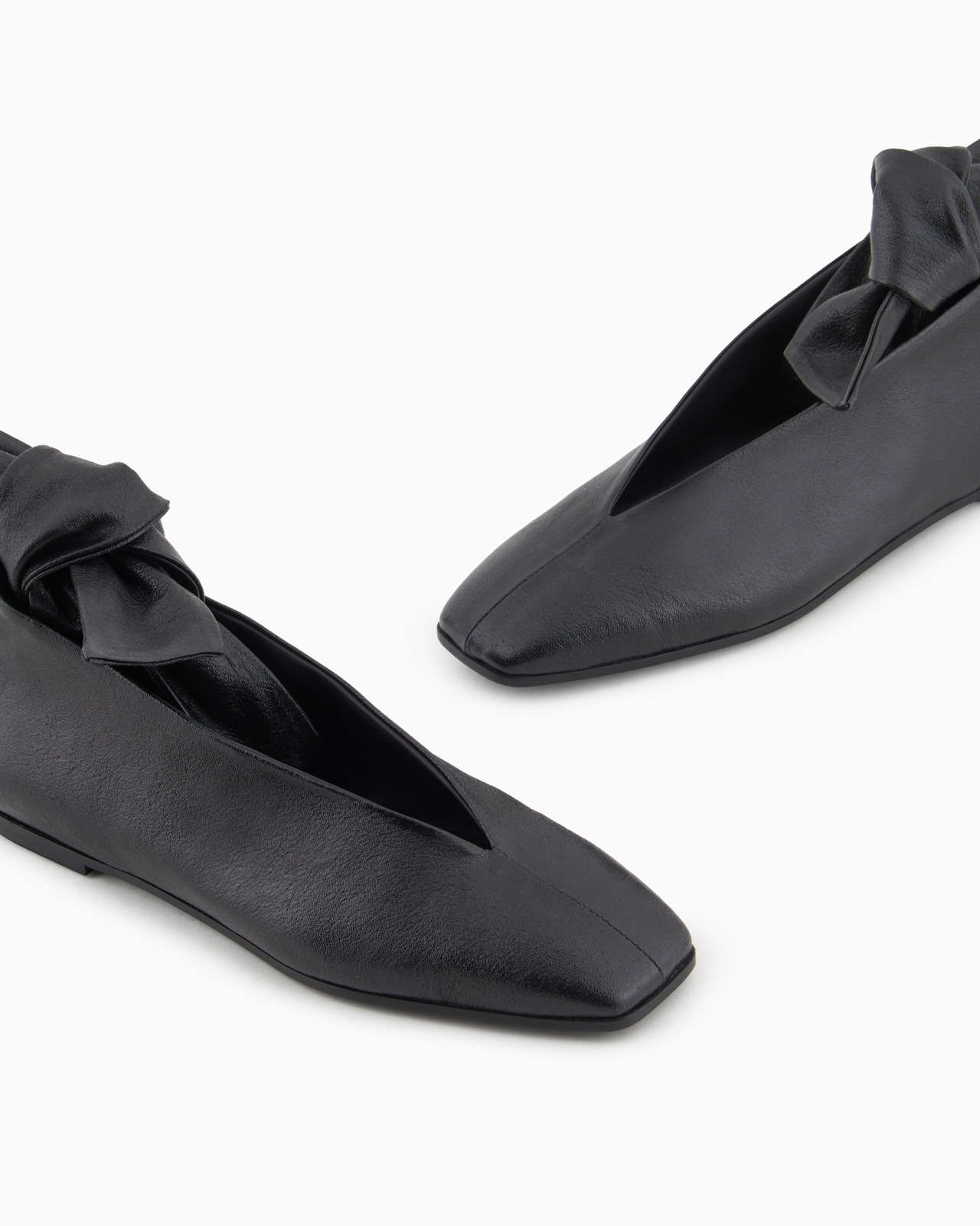 Icon leather ballerinas with bow - 5