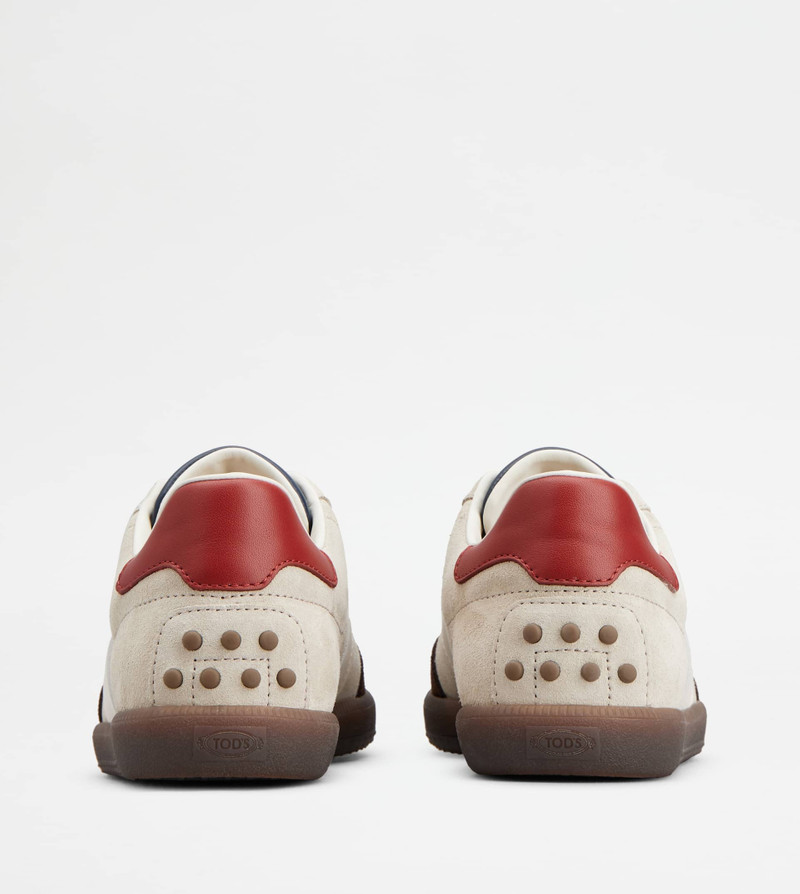 Tod's TOD'S TABS SNEAKERS IN SUEDE - BEIGE, WHITE, BROWN, RED outlook
