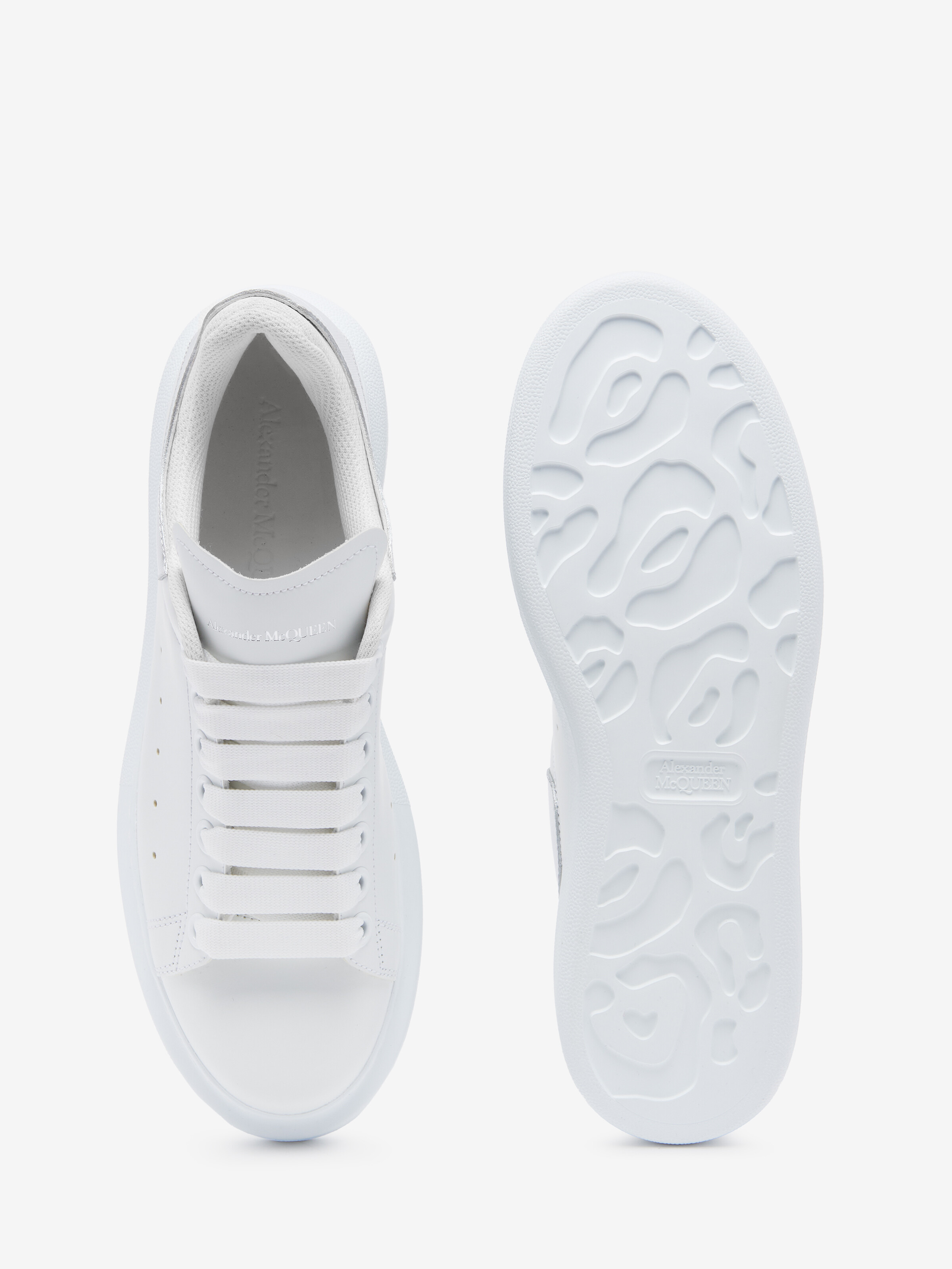 Women's Oversized Sneaker in White/silver - 4
