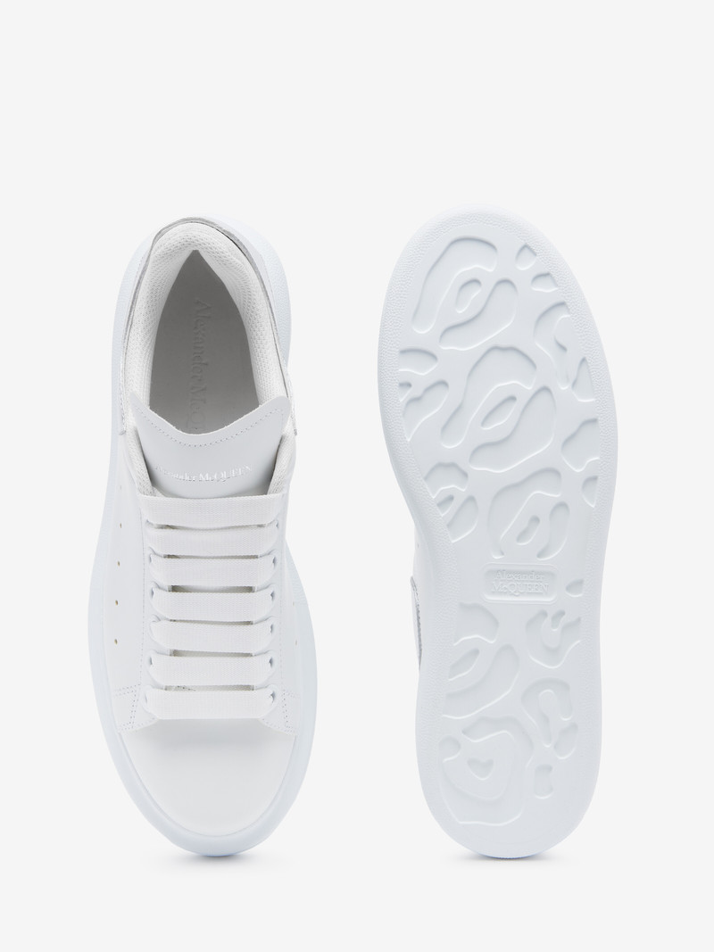 Women's Oversized Sneaker in White/silver 4