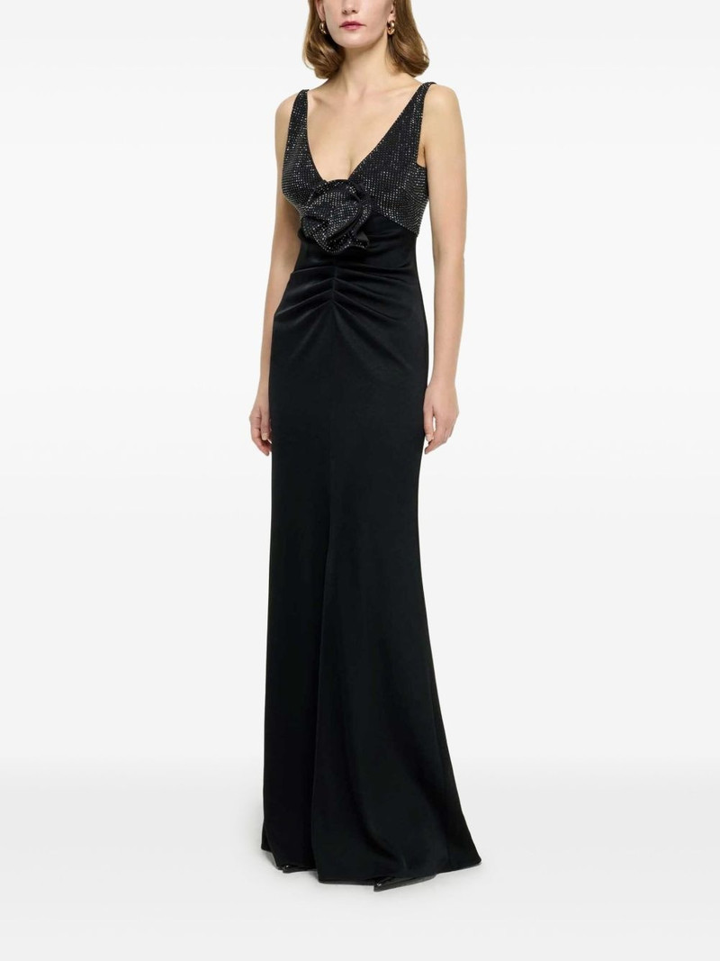 ROLAND MOURET rhinestone-embellished evening gown outlook