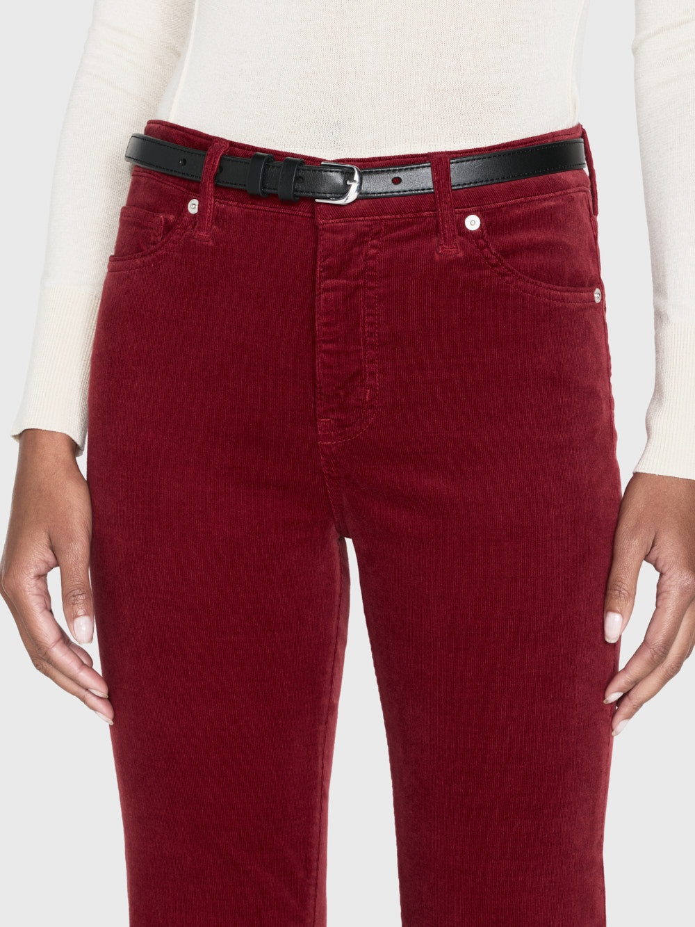 Le Crop Mini Boot Corduroy in Paprika - 5