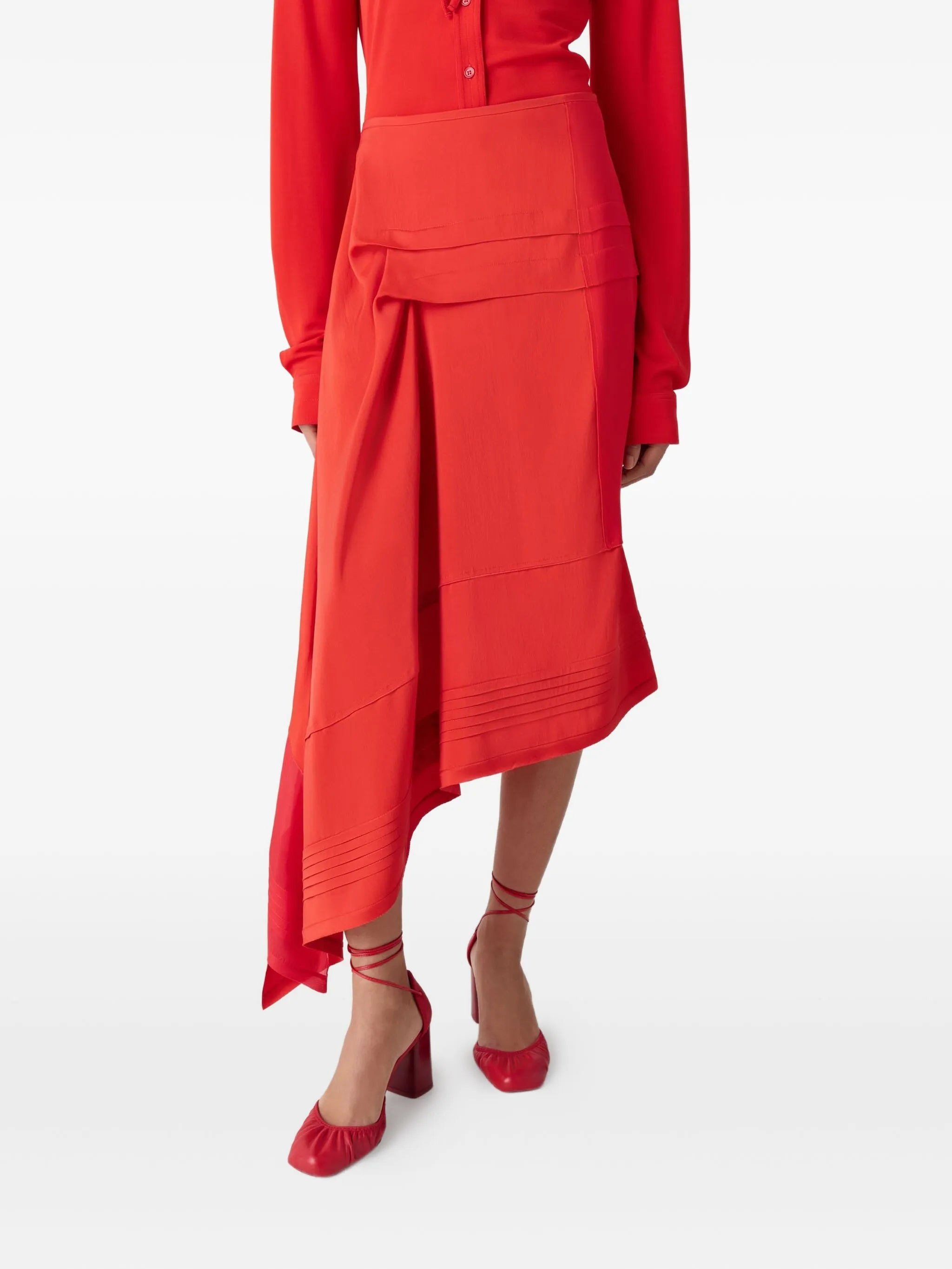 Lemaire Pleated Asymmetric Skirt - 3