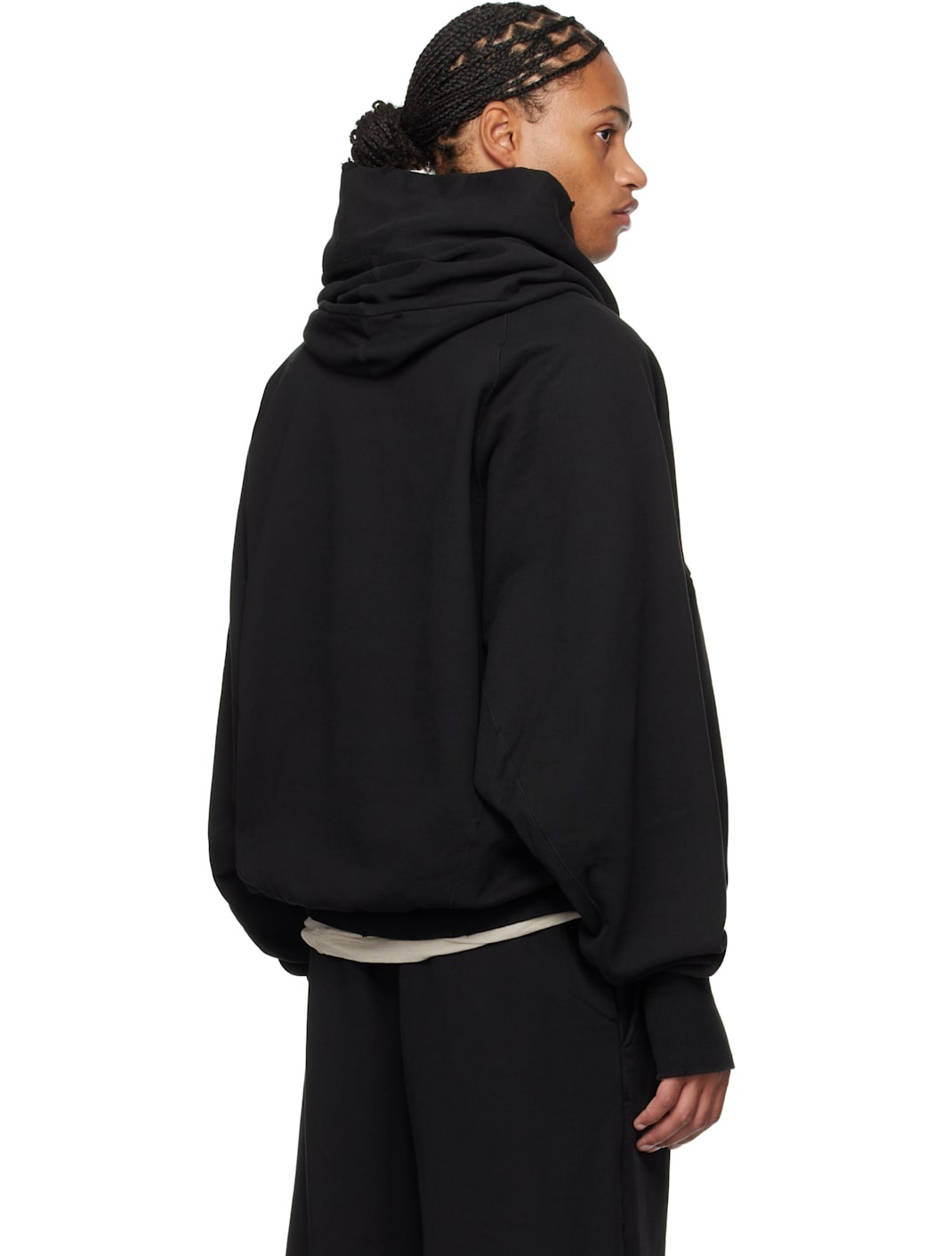 Black Cotton Heavy Hoodie - 3