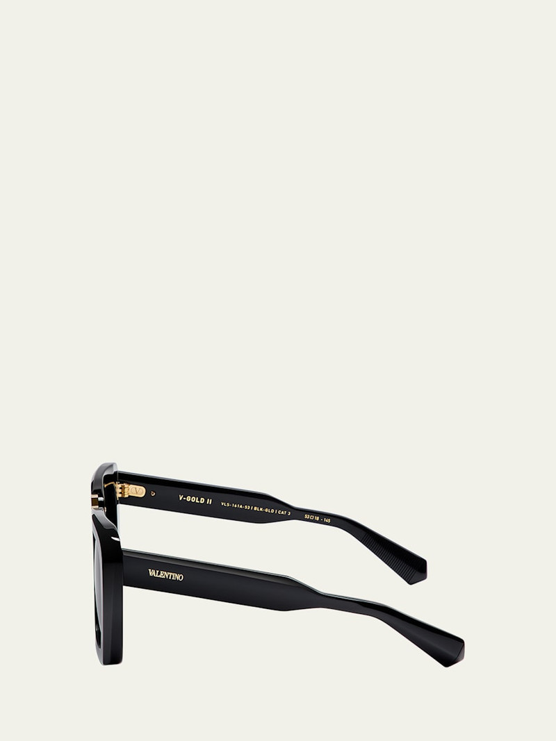 Valentino V-Gold II Acetate Butterfly Sunglasses outlook
