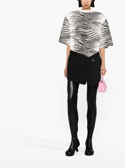 THE ATTICO asymmetric wrap miniskirt outlook