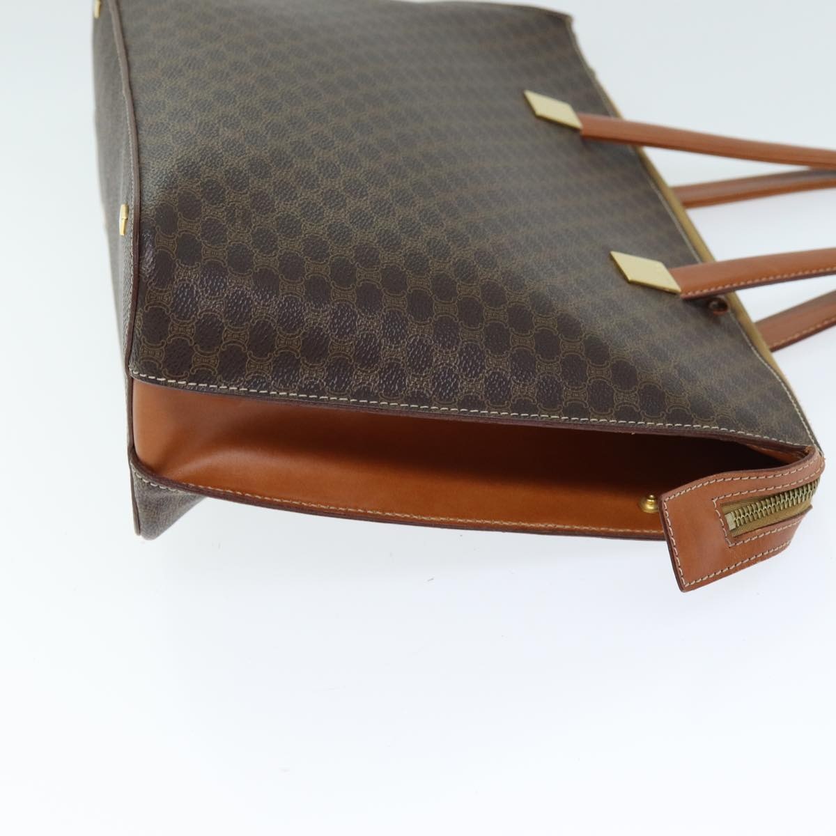 CELINE Macadam Canvas Hand Bag Pvc Brown - 3