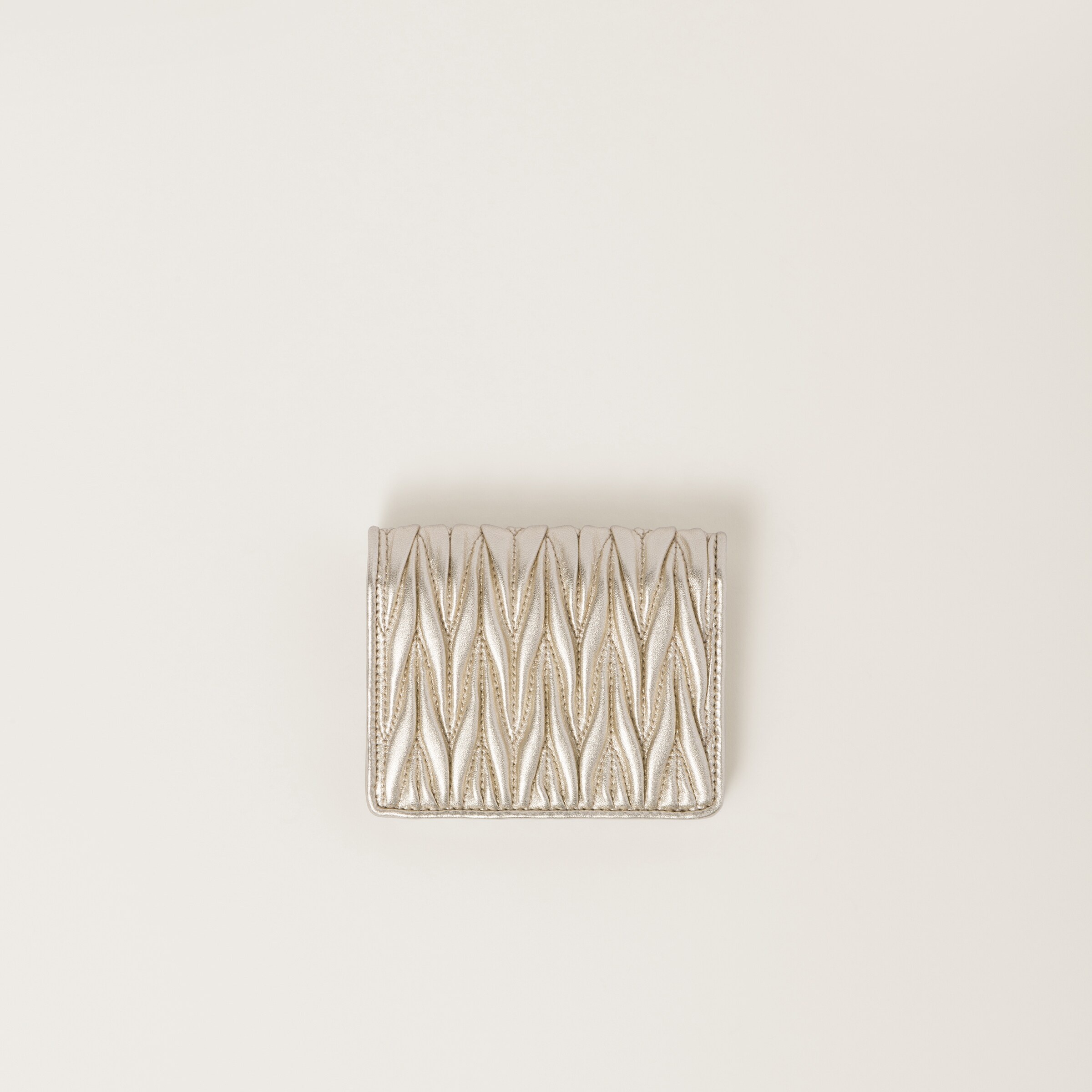 Small matelassé nappa leather wallet - 3