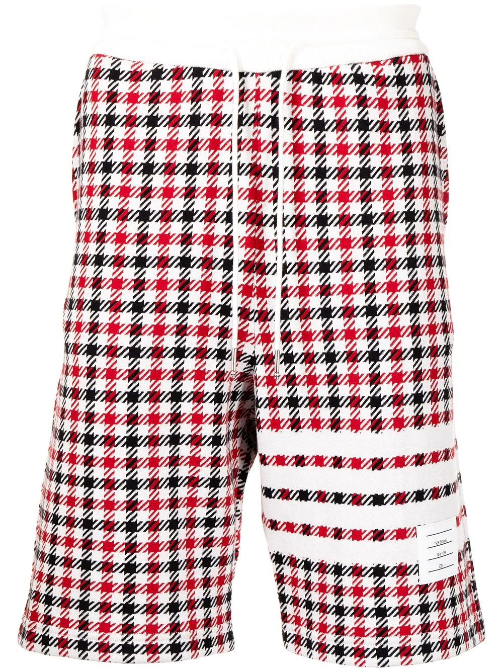 4-Bar stripe checked shorts - 1