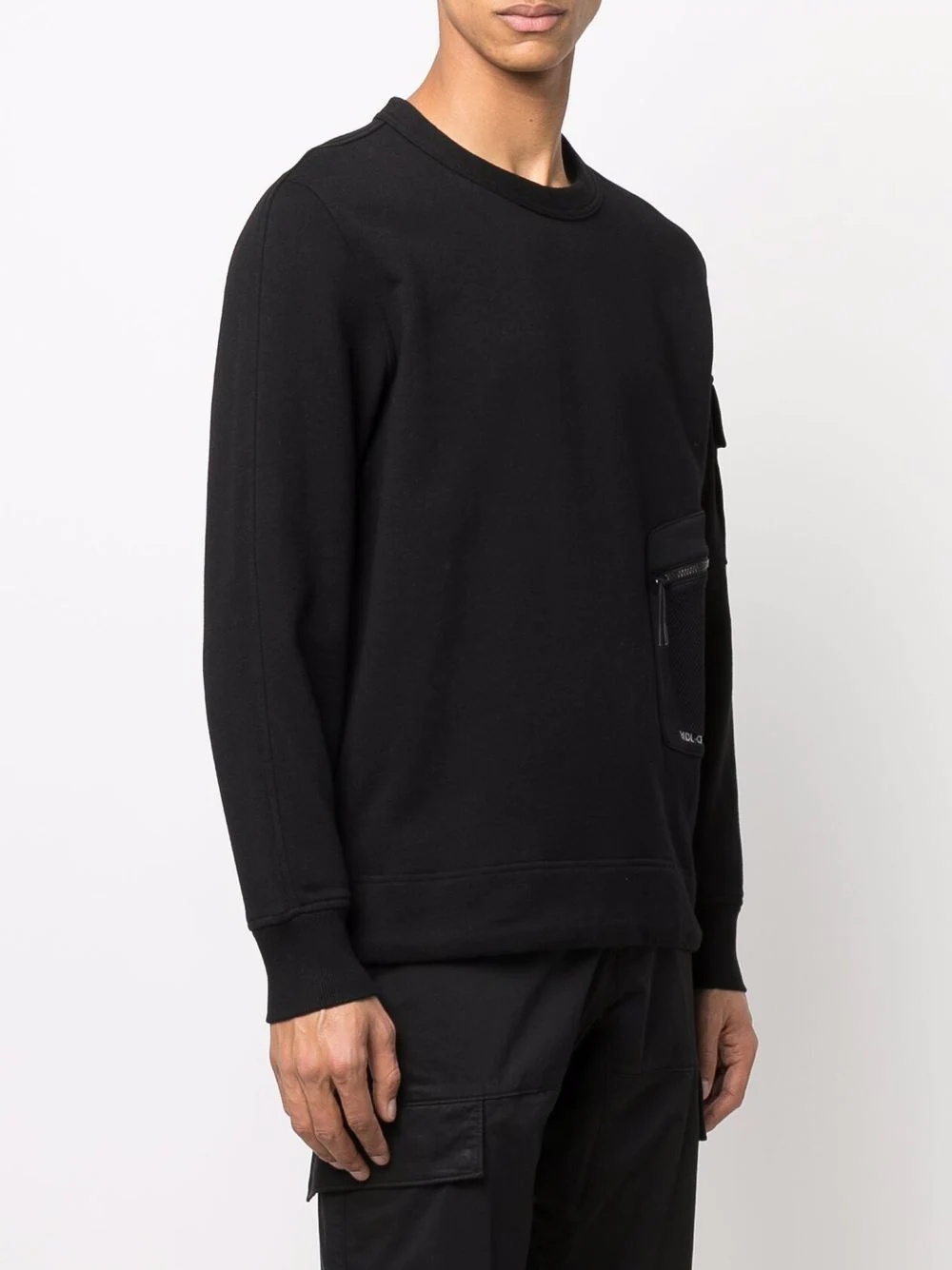 patch-pockets cotton sweatshirt - 3