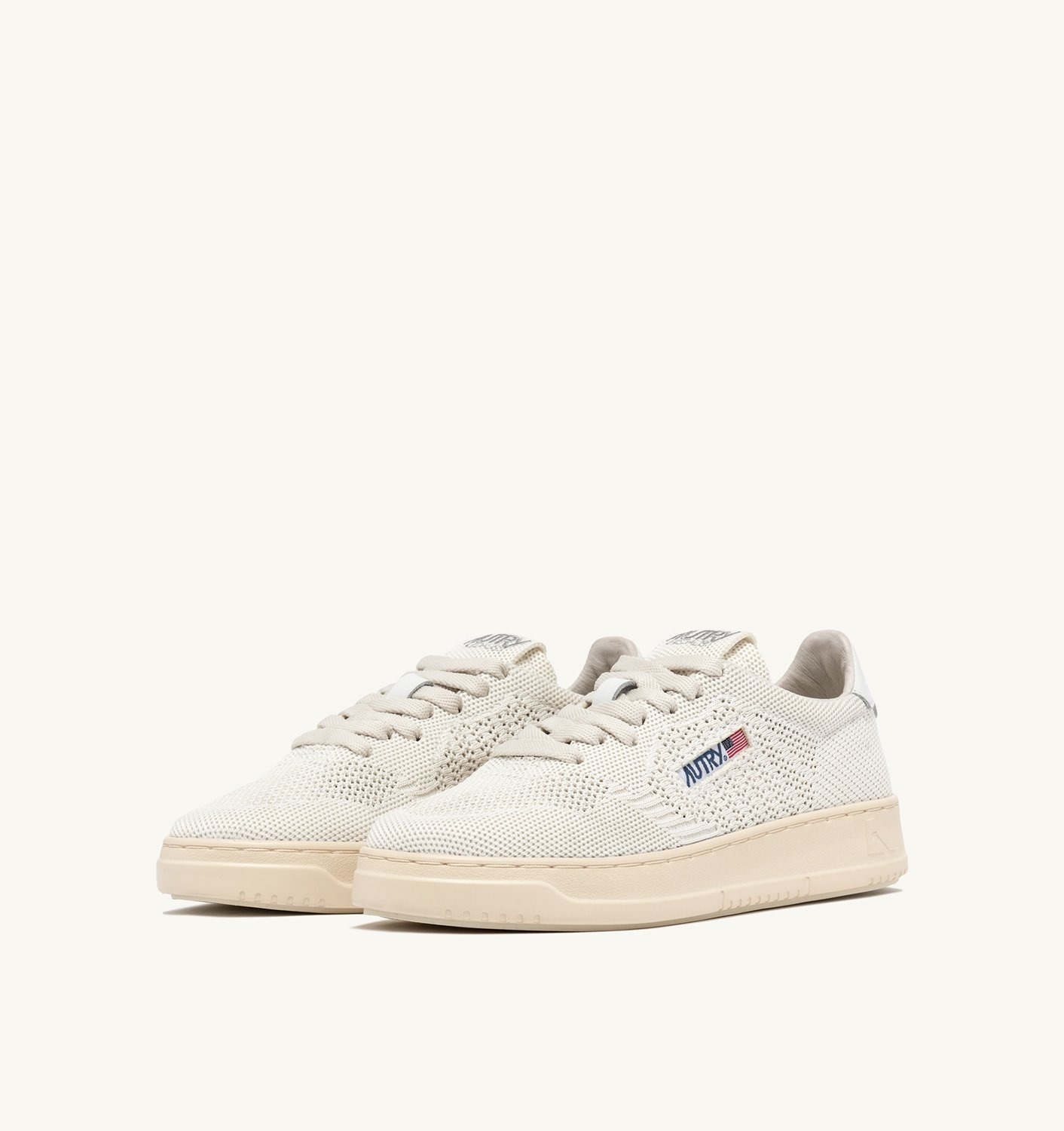 MEDALIST EASEKNIT LOW SNEAKERS IN IVORY WHITE FABRIC - 2
