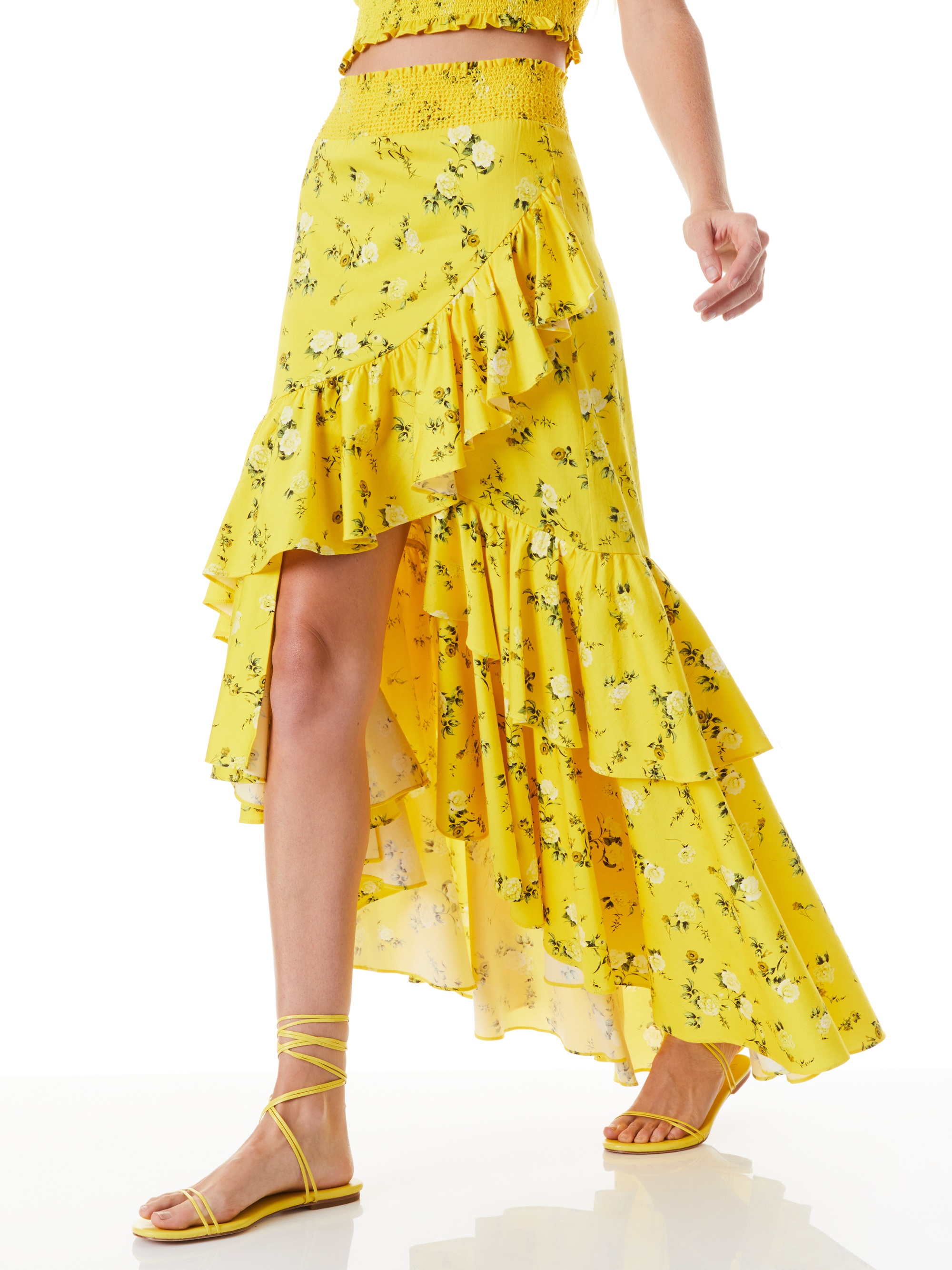 CRISTINA WRAP RUFFLE SKIRT - 2