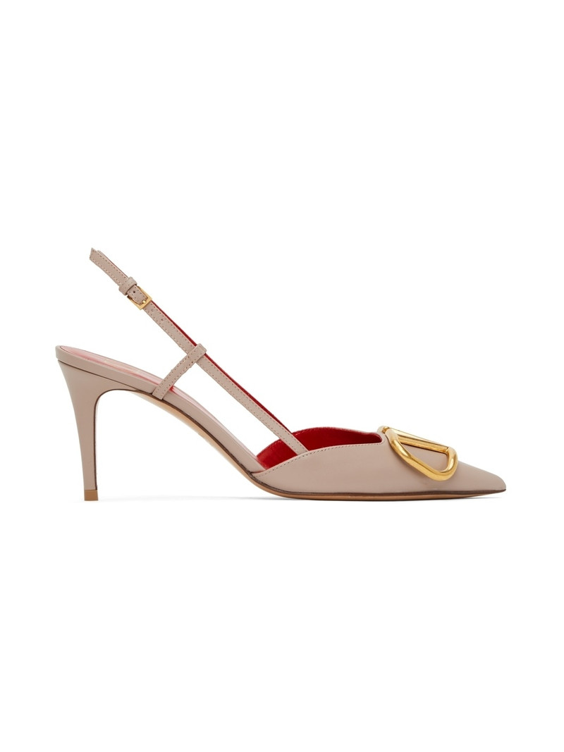 Pink VLogo Signature Slingback Heels - 1