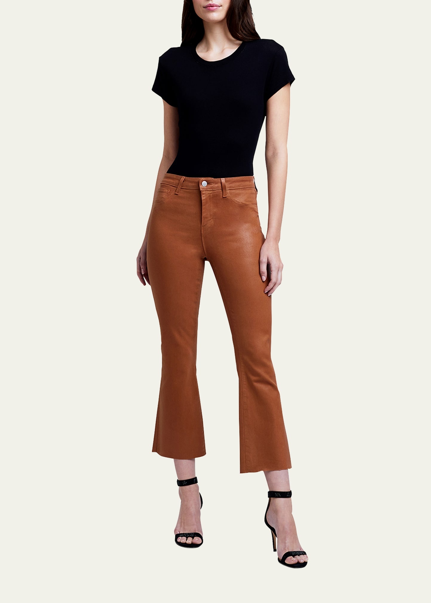 Kendra High-Rise Crop Flare Jeans - 2