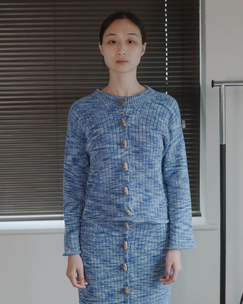 BASERANGE Drip Cardigan - Organic Cotton Knit outlook