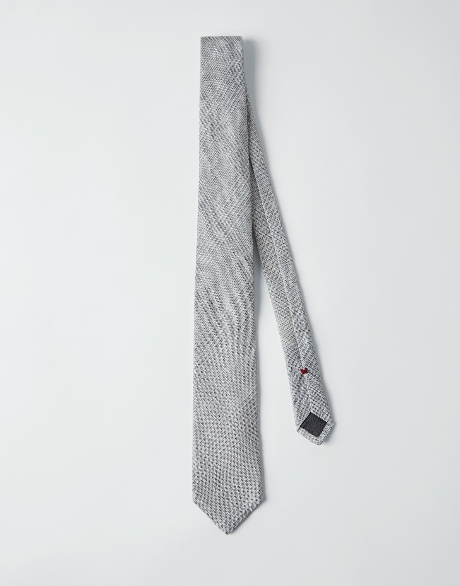 Linen and silk Prince of Wales tie - 1