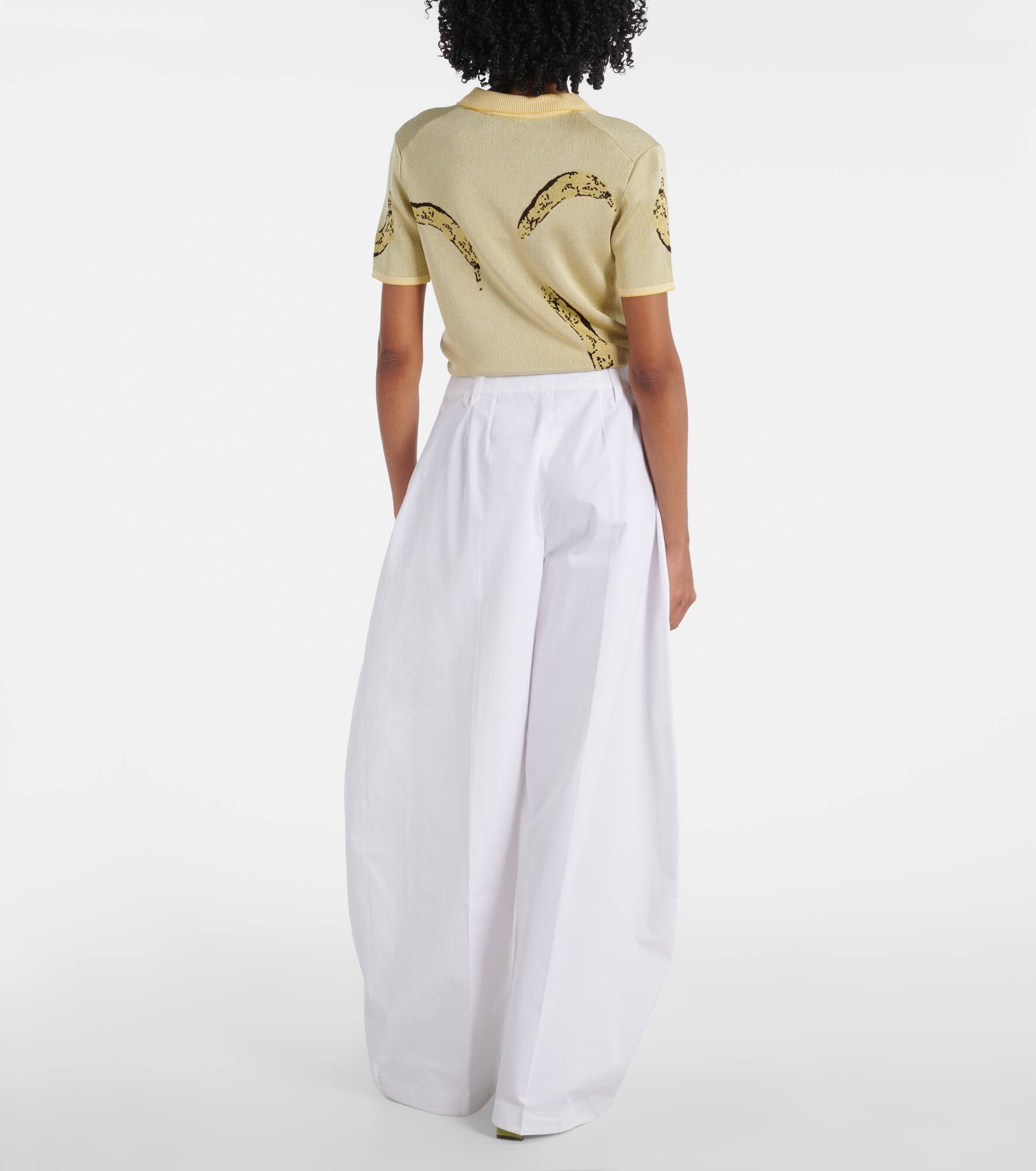 Oval cotton wide-leg pants - 3