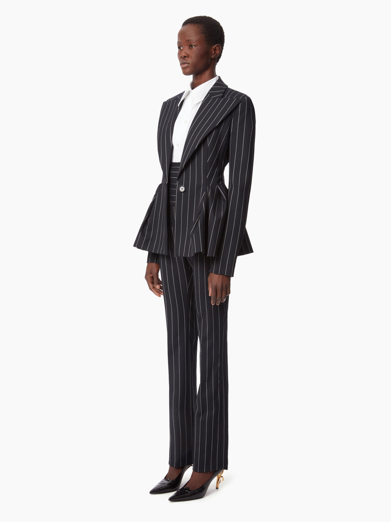 NINA RICCI PINSTRIPE PEPLUM BLAZER outlook
