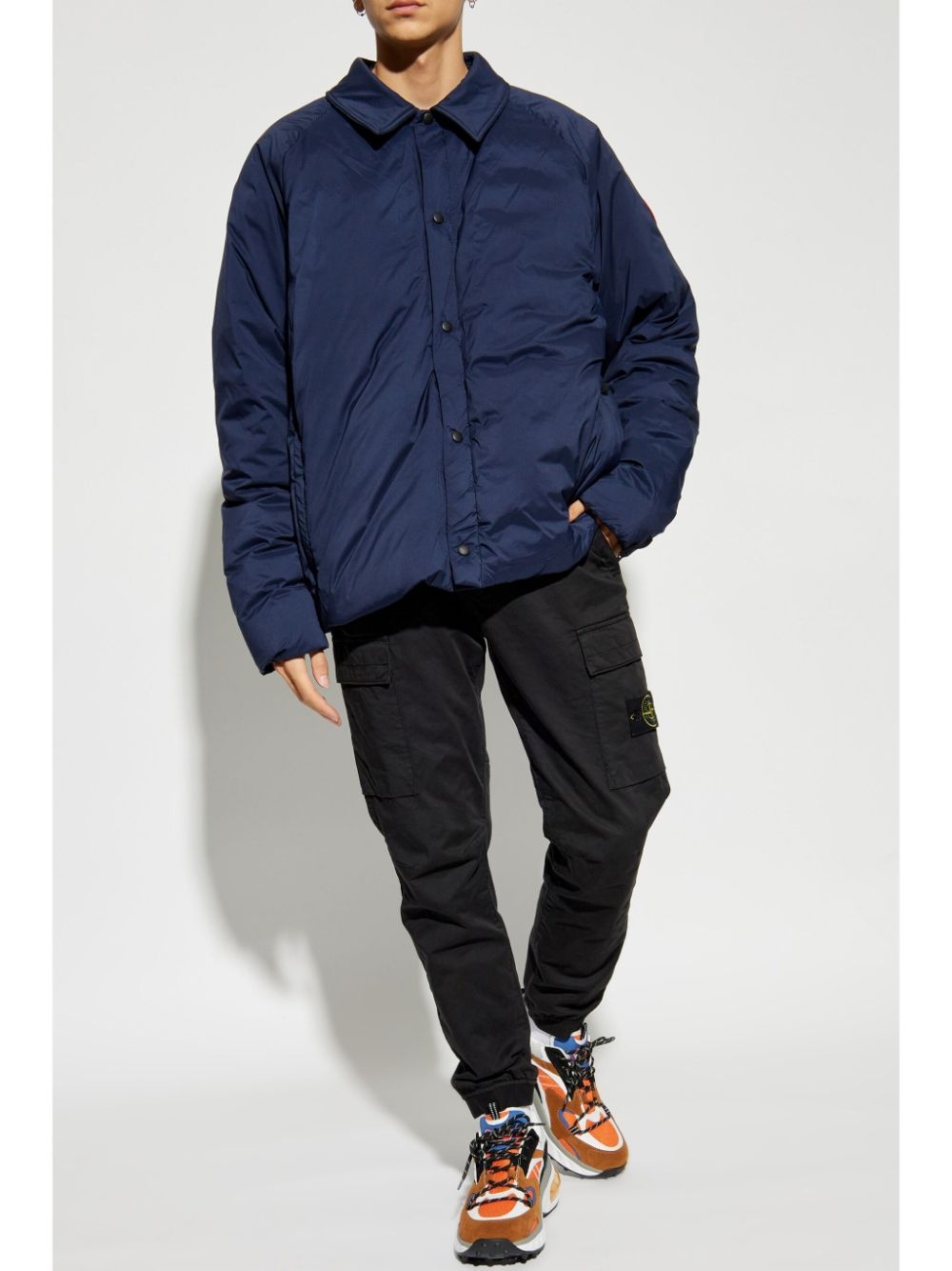 logo-patch jacket - 2