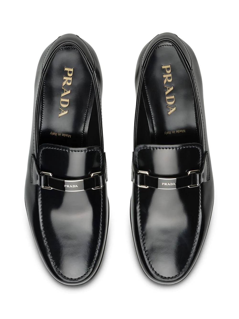 Brushed leather loafers - 4