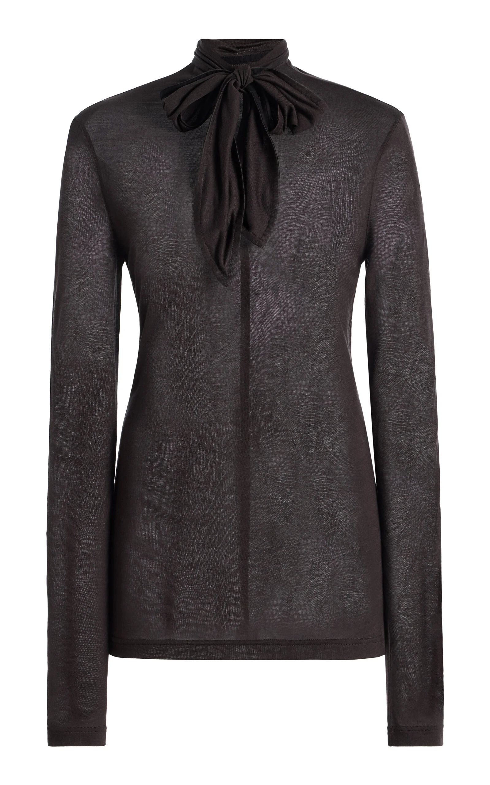 Jersey Foulard Top dark grey - 1