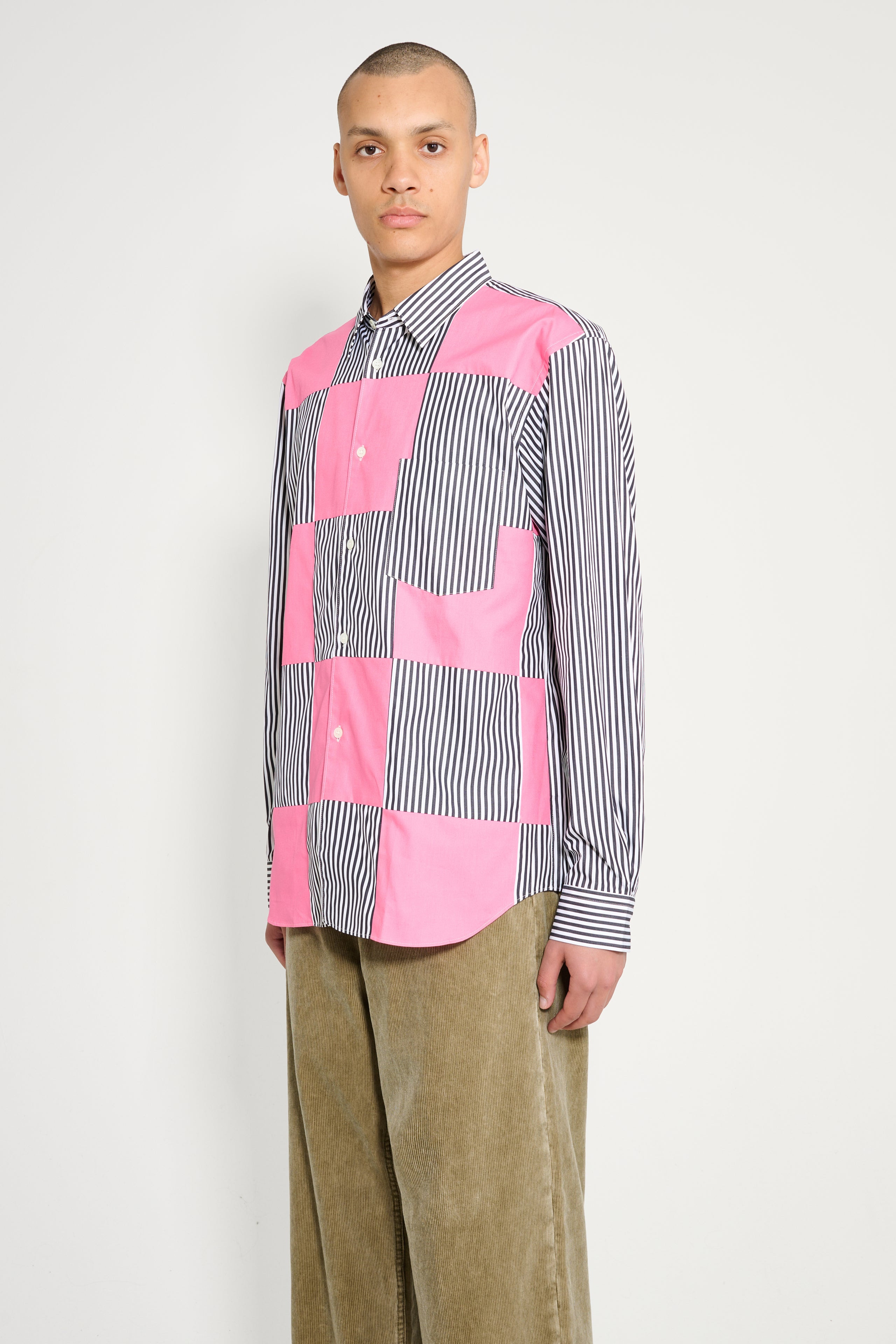 COMME DES GARÇONS HOMME PLUS SHIRT WHITE / BLACK / PINK - 2