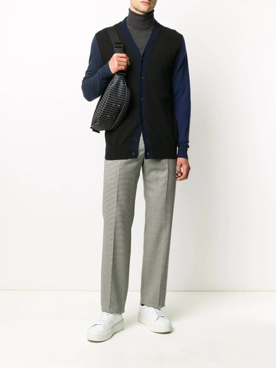 Marni two-tone virgin wool knit cardigan outlook