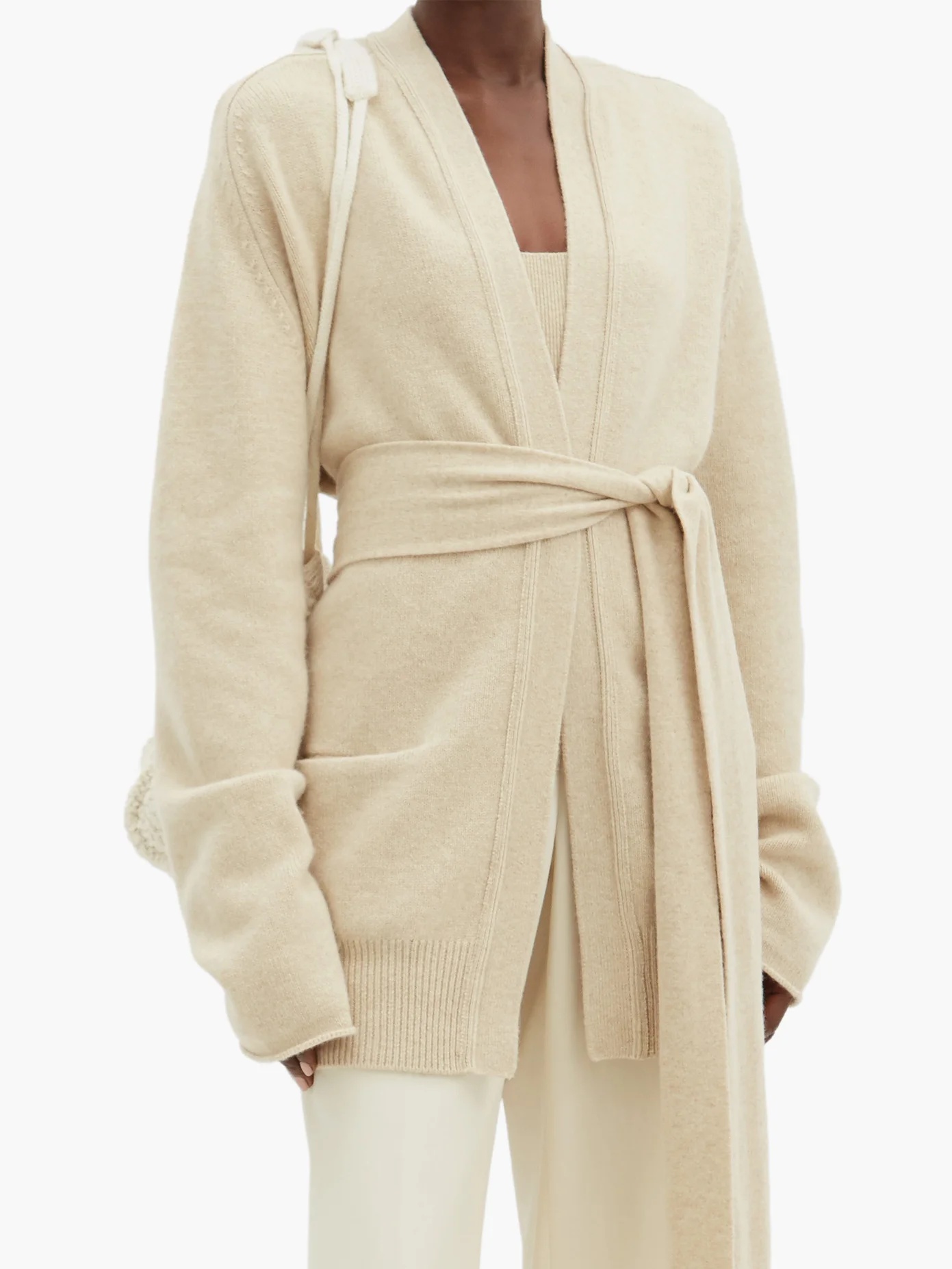 No.154 Care belted stretch-cashmere cardigan - 6